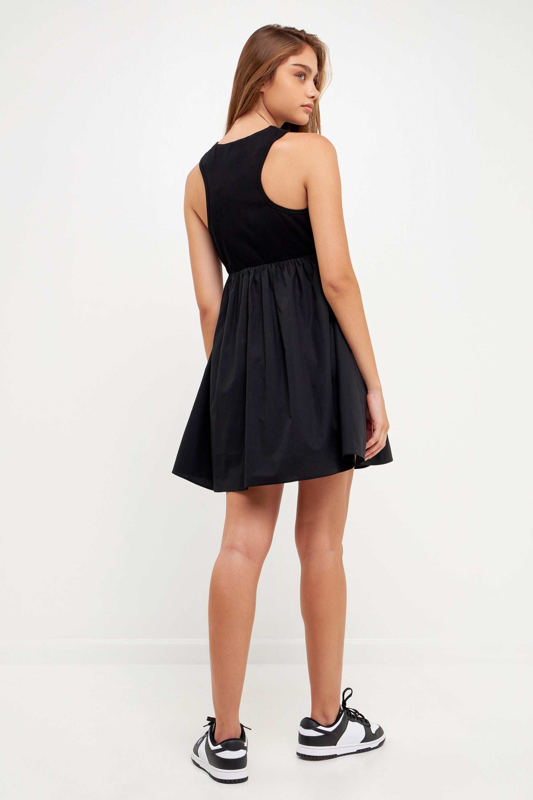 GREY LAB - Mixed Media Racerback Voluminous Mini - DRESSES available at Objectrare