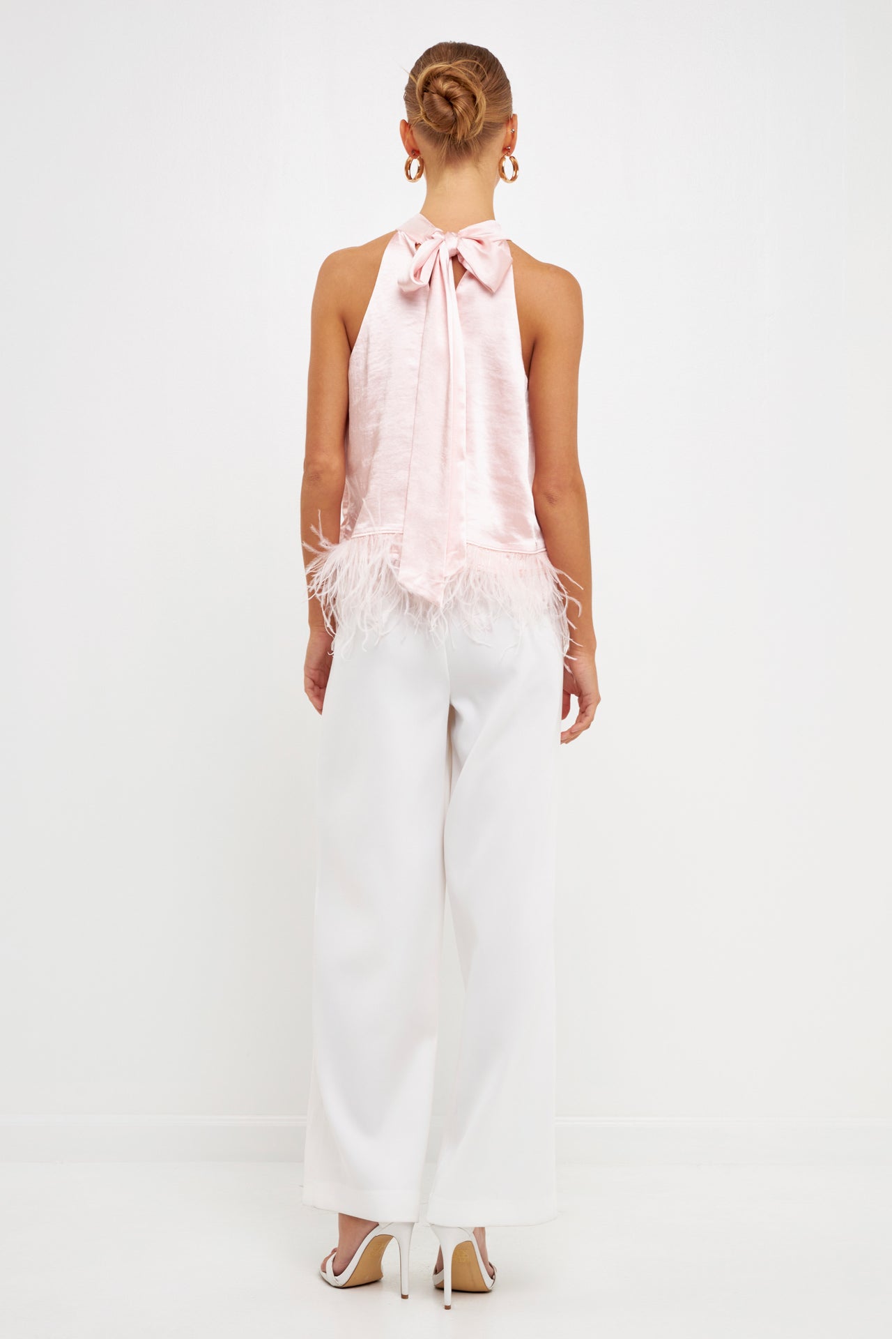 ENDLESS ROSE - Feather Trim Top - TOPS available at Objectrare