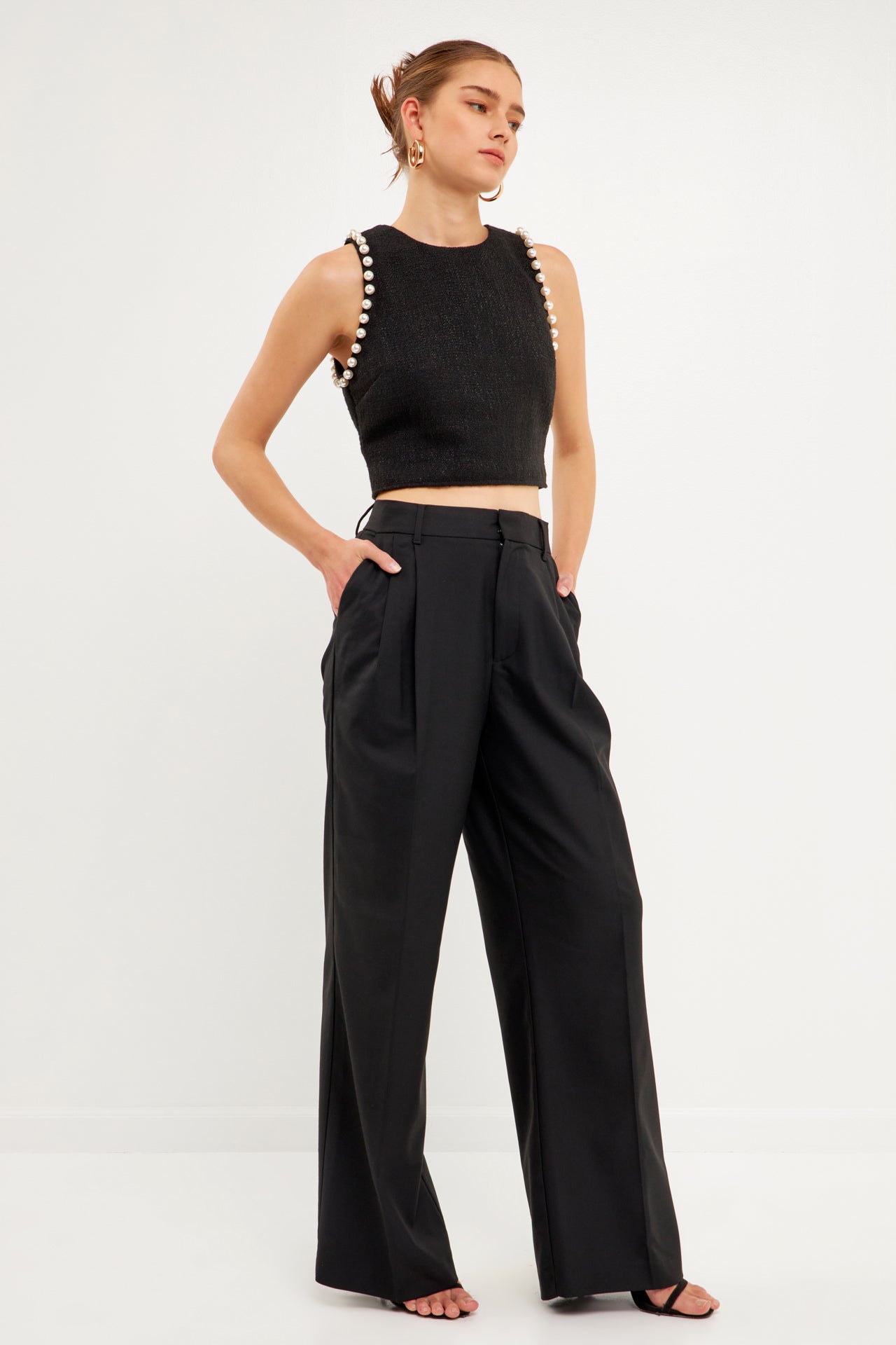 ENDLESS ROSE - Pearl Trimmed Top - TOPS available at Objectrare
