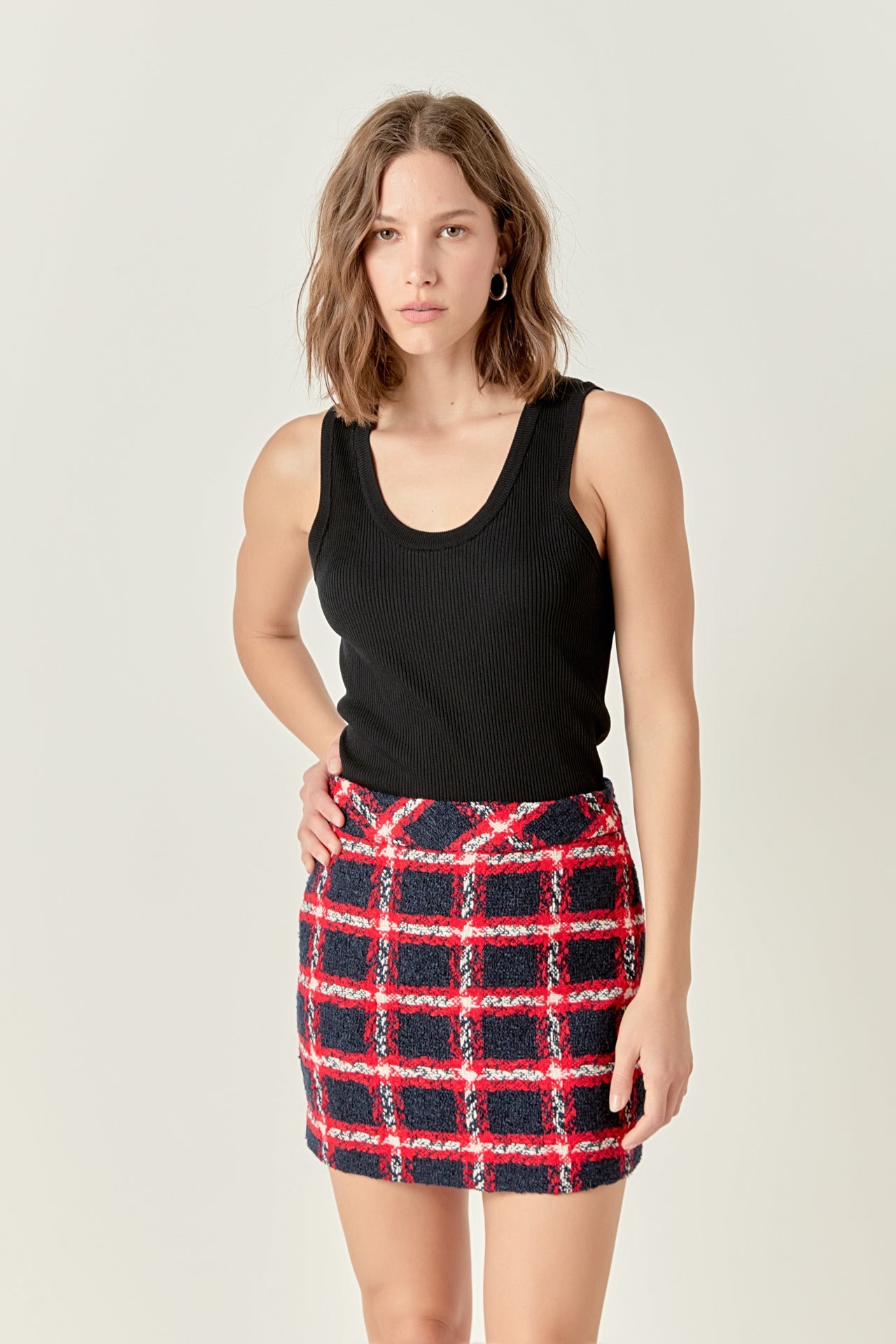 ENGLISH FACTORY - Plaid Mini Skirt - SKIRTS available at Objectrare