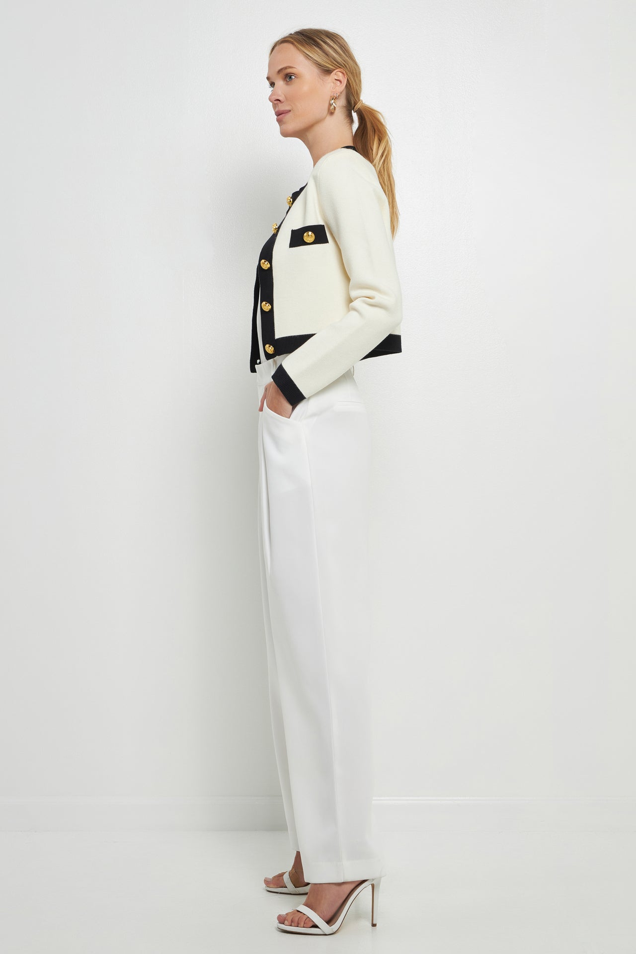 ENDLESS ROSE - Cropped Button-Up Cardigan - SWEATERS & KNITS available at Objectrare