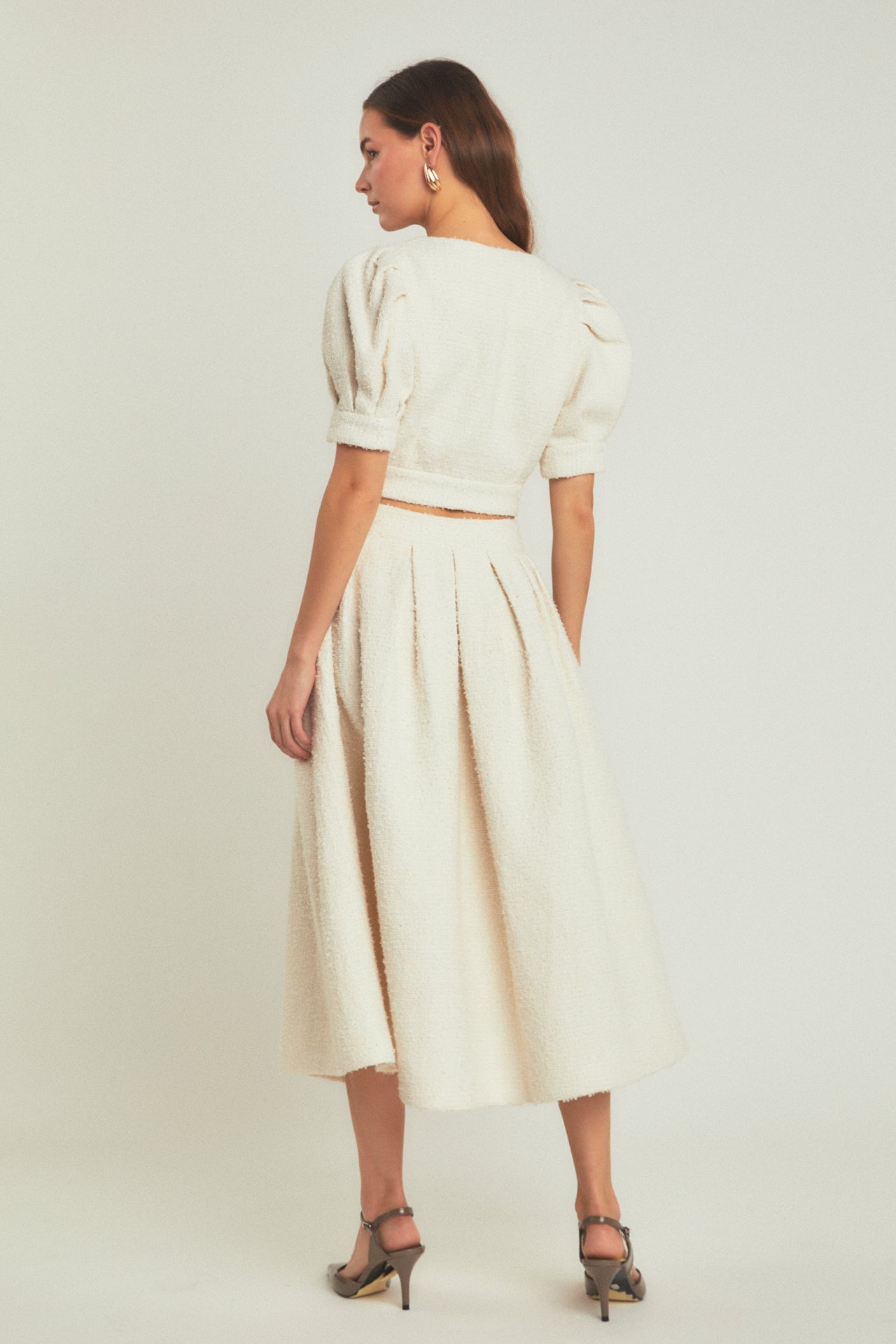 ENDLESS ROSE - Premium Tweed Maxi Skirt - SKIRTS available at Objectrare