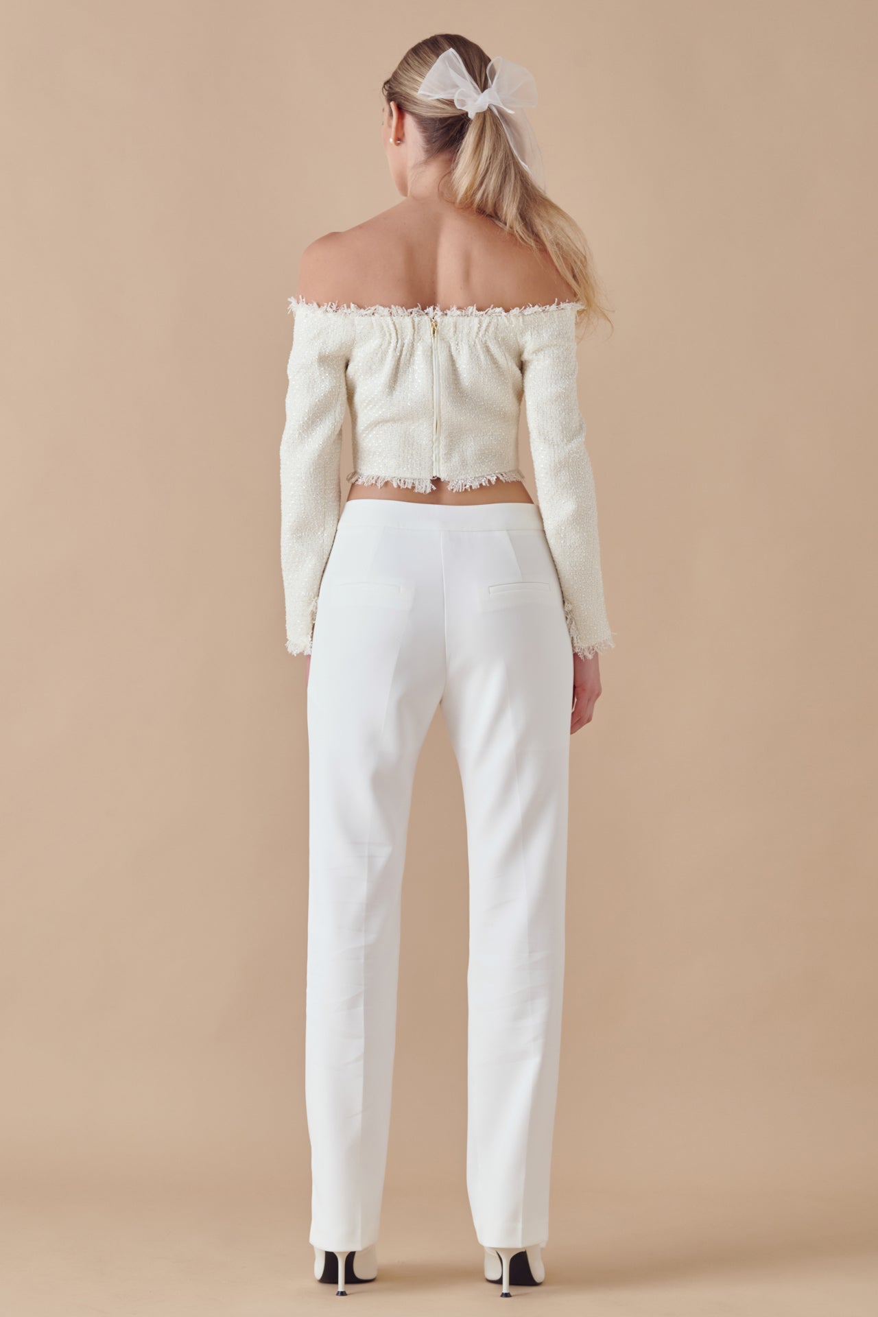 ENDLESS ROSE - Off-The-Shoulder Long Sleeve Top - TOPS available at Objectrare