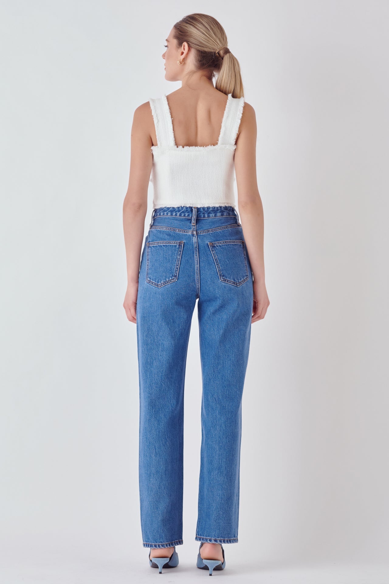 ENDLESS ROSE - Tweed Bow Tie Top - TOPS available at Objectrare
