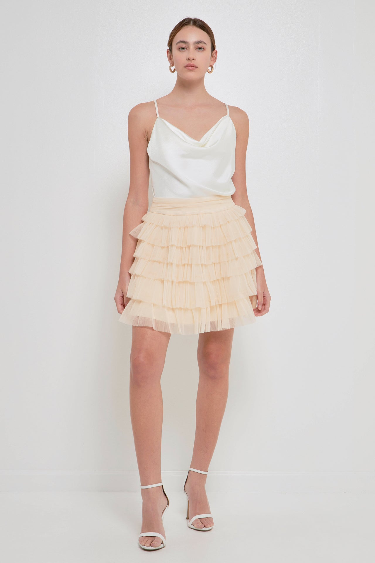ENDLESS ROSE - Tiered Tulle Mini Skirt - SKIRTS available at Objectrare
