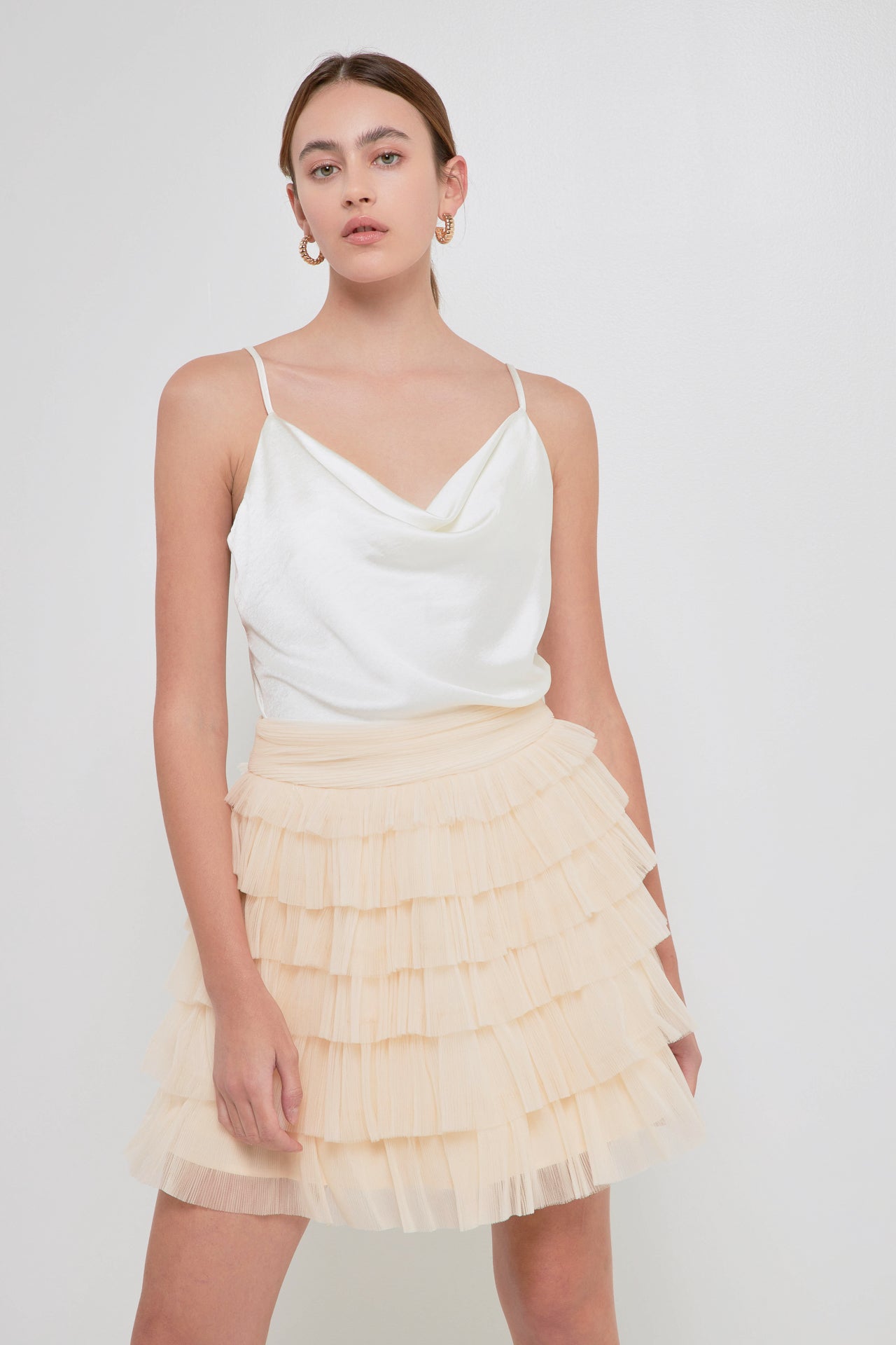 ENDLESS ROSE - Tiered Tulle Mini Skirt - SKIRTS available at Objectrare