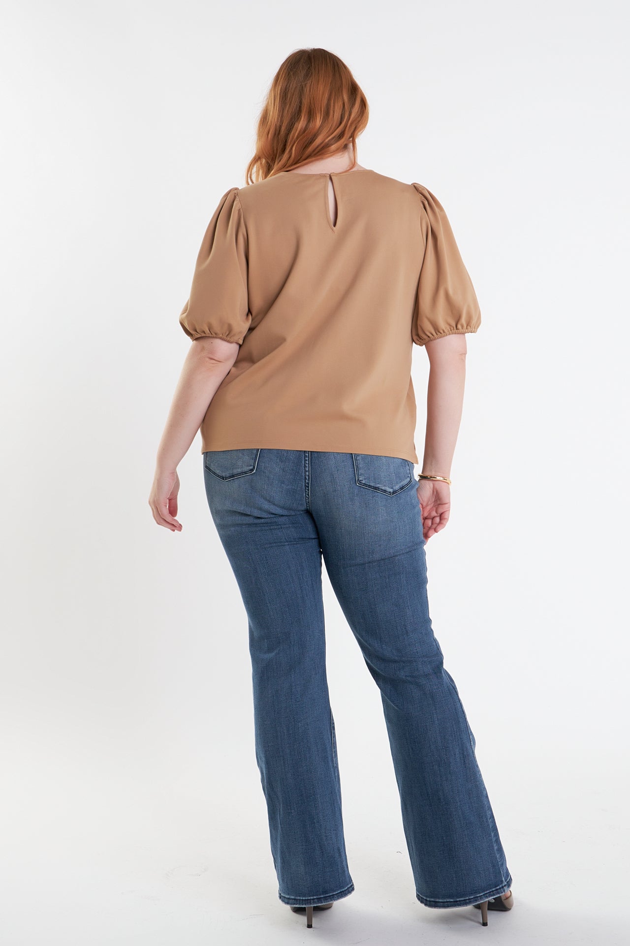 ENGLISH FACTORY - Plus Size Puff Sleeve Top - TOPS available at Objectrare
