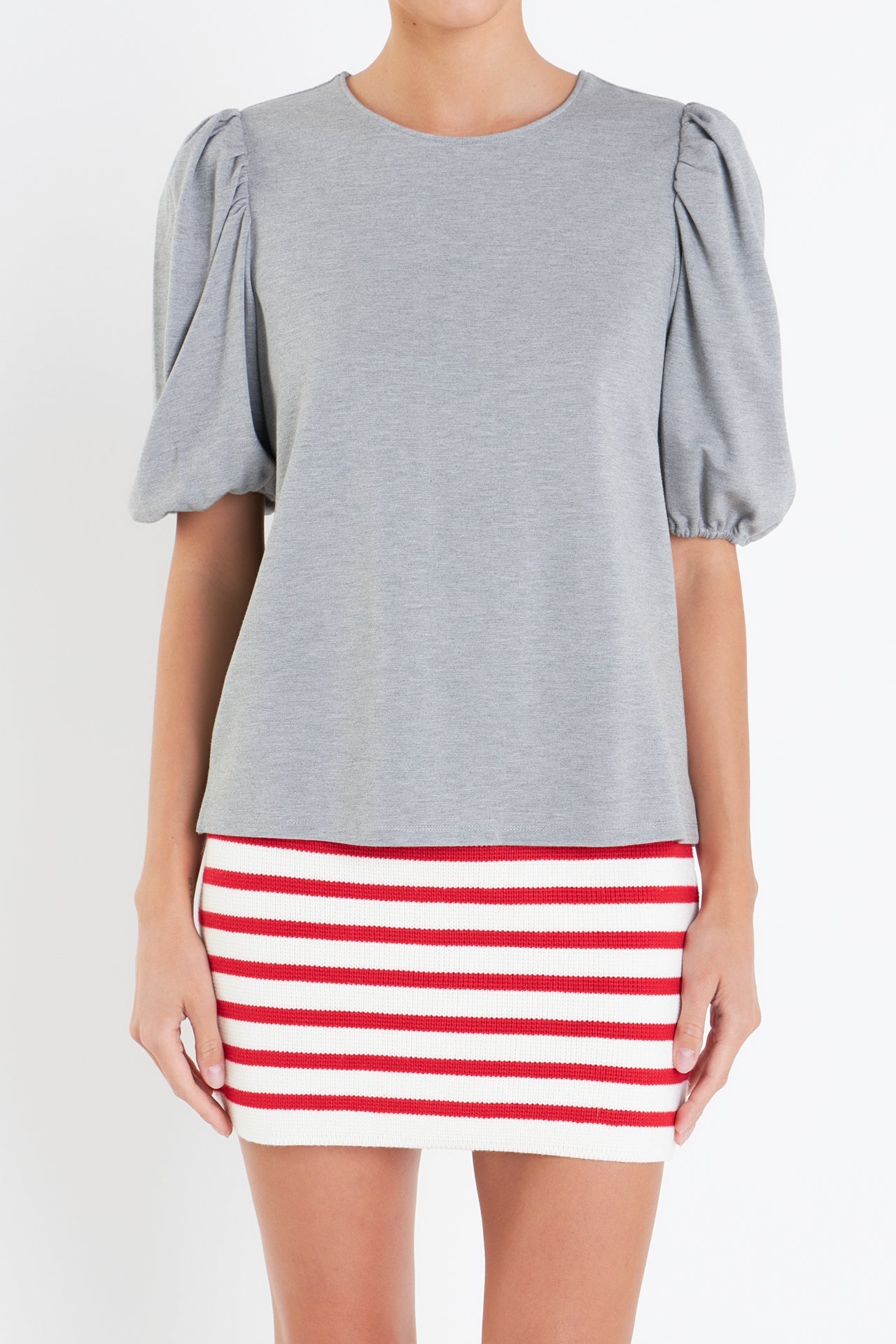 ENGLISH FACTORY - Puff Sleeve Ponte Top - TOPS available at Objectrare
