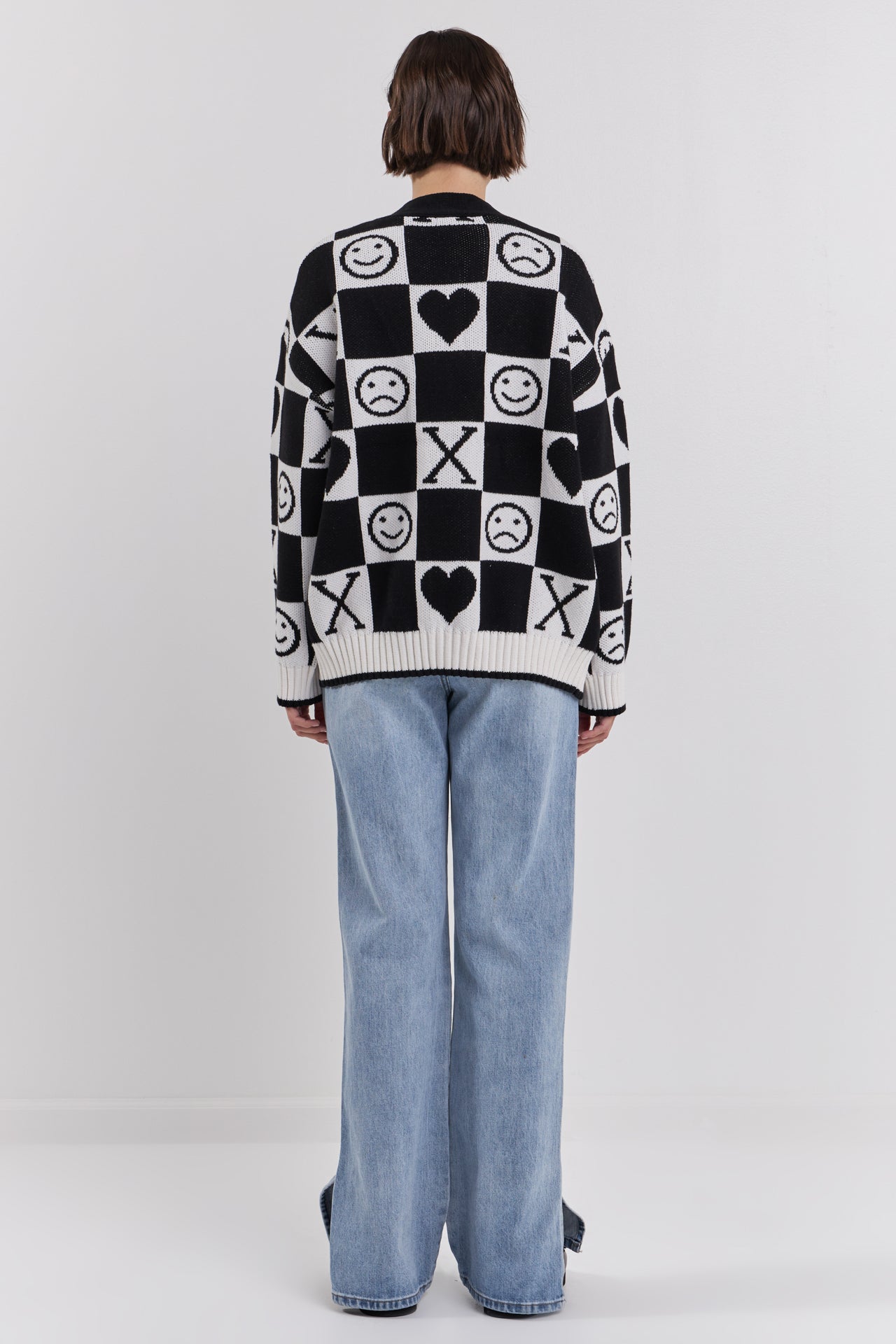 GREY LAB - XOXO Smiley Face Cardigan - CARDIGANS available at Objectrare