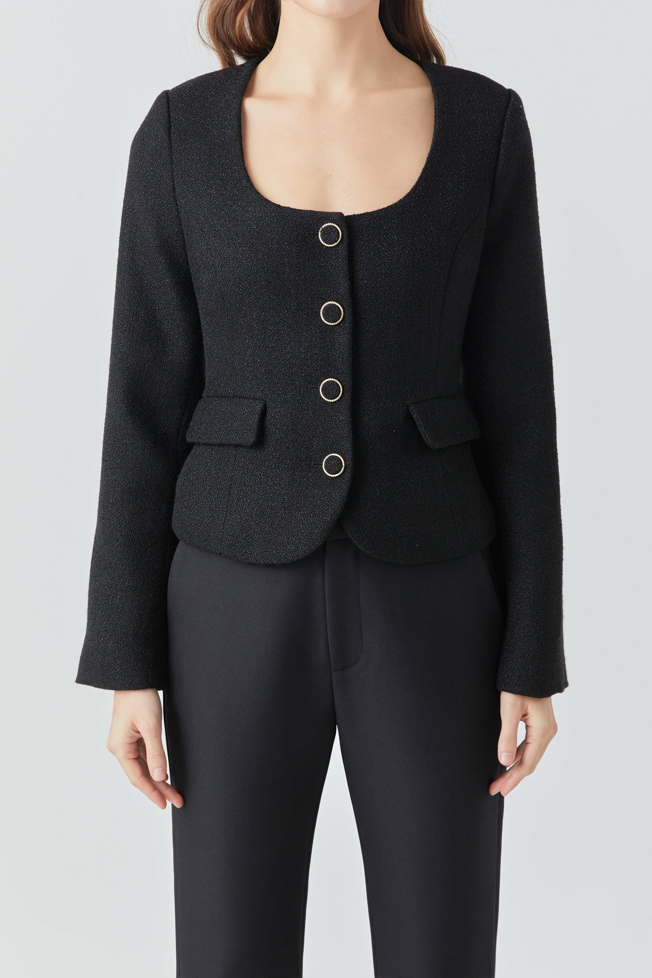 ENDLESS ROSE - Tweed Jacket - JACKETS available at Objectrare