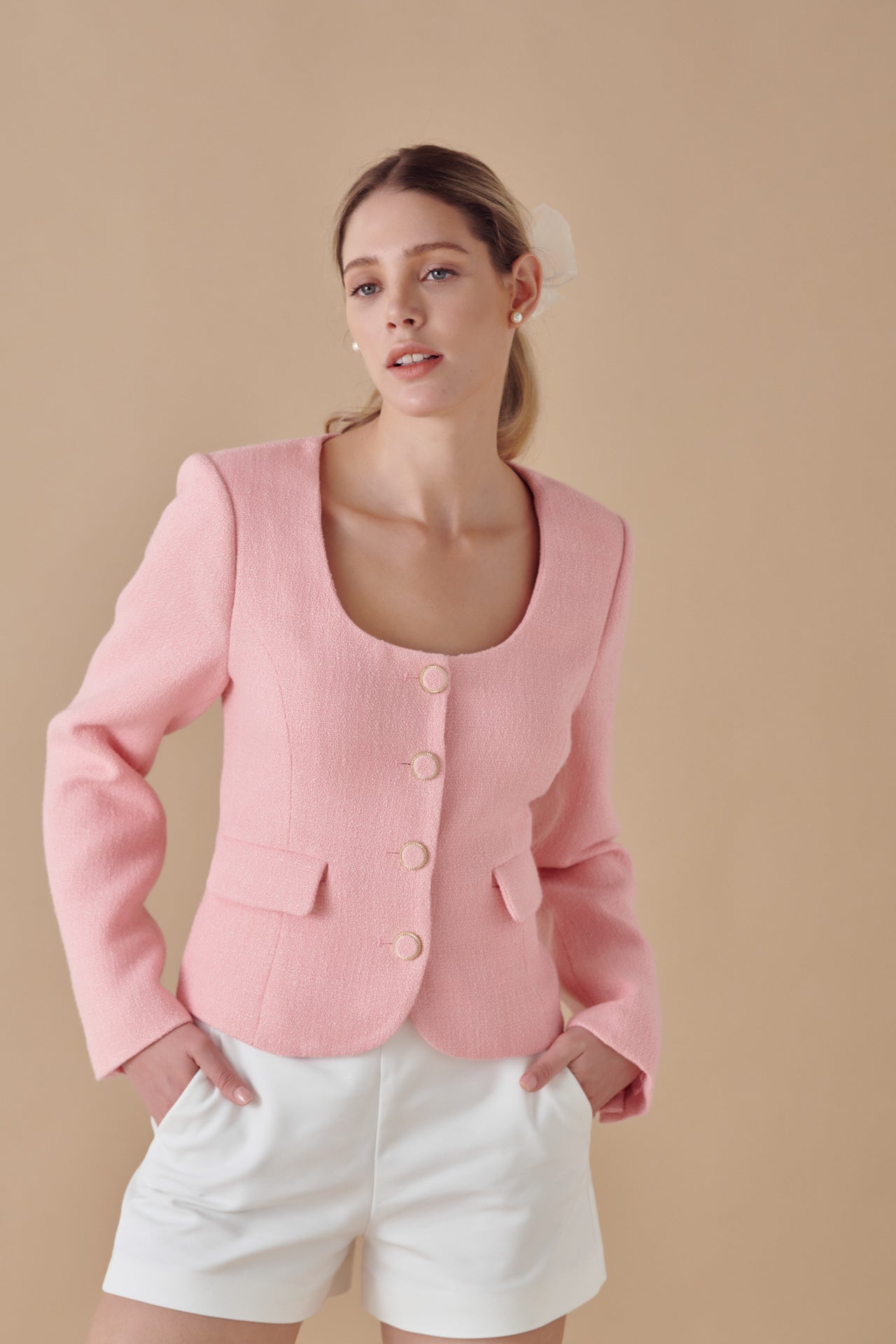 ENDLESS ROSE - Tweed Jacket - JACKETS available at Objectrare