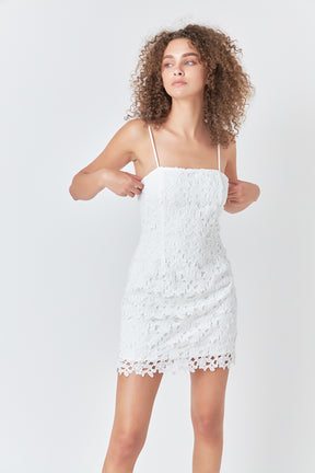 ENDLESS ROSE - Crochet Lace Bodycon Mini - DRESSES available at Objectrare