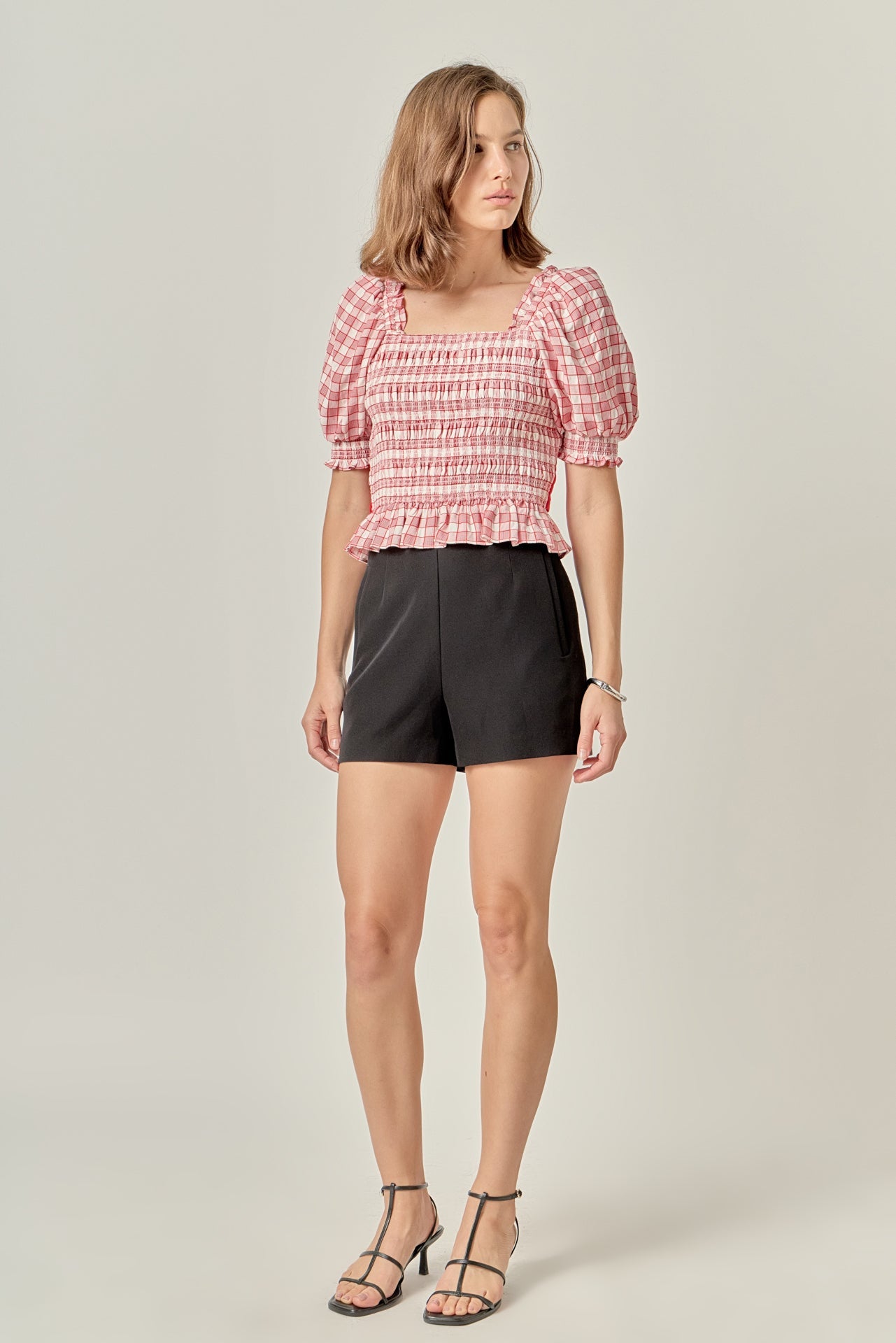 ENGLISH FACTORY - Gingham Contrast Bow Top - TOPS available at Objectrare