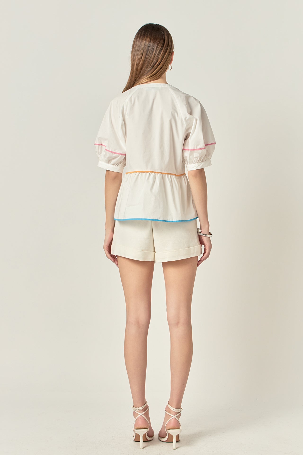 ENGLISH FACTORY - Piping Detailed Blouse - BLOUSES available at Objectrare