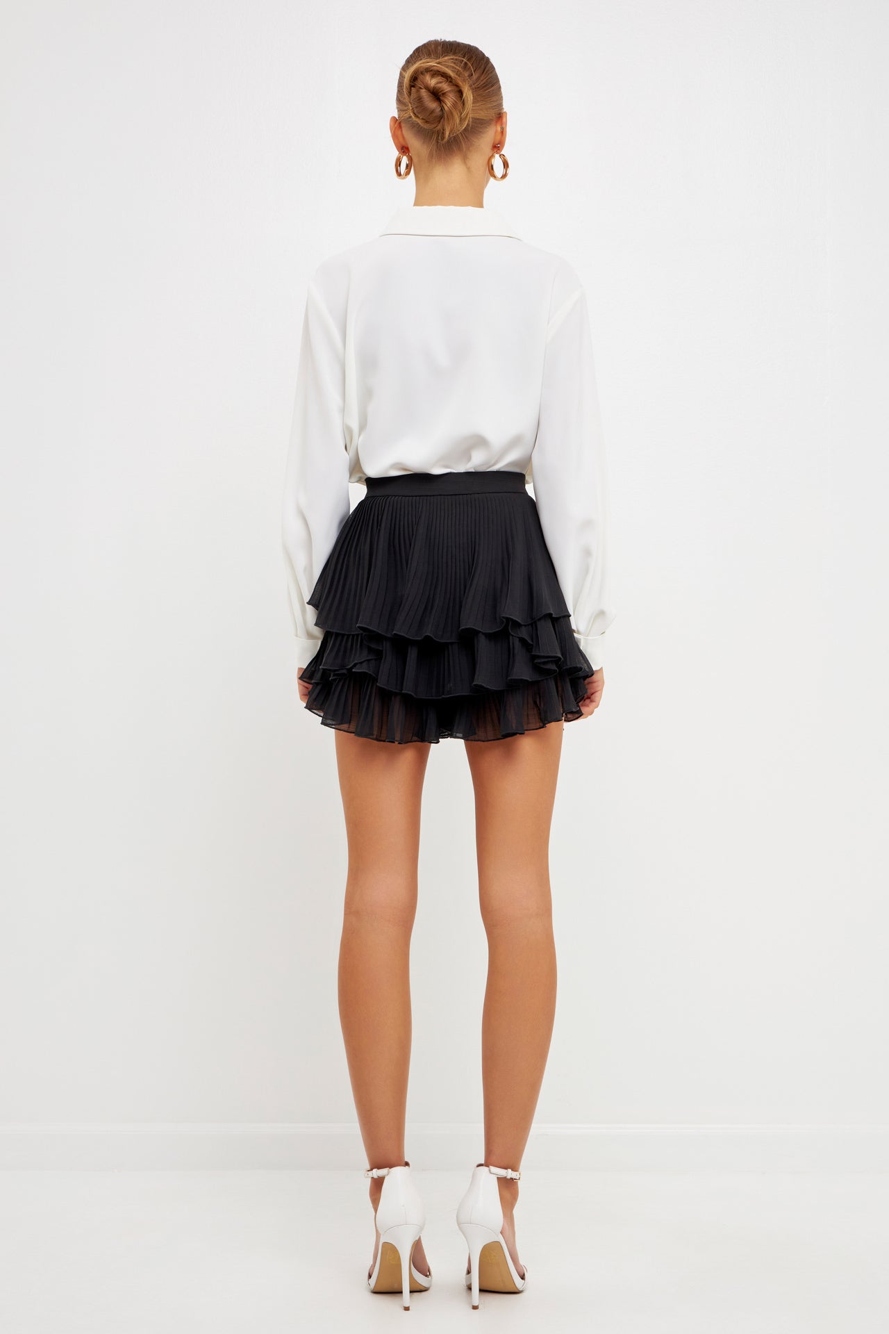 ENDLESS ROSE - Chiffon Pleated Skort - SKORTS available at Objectrare