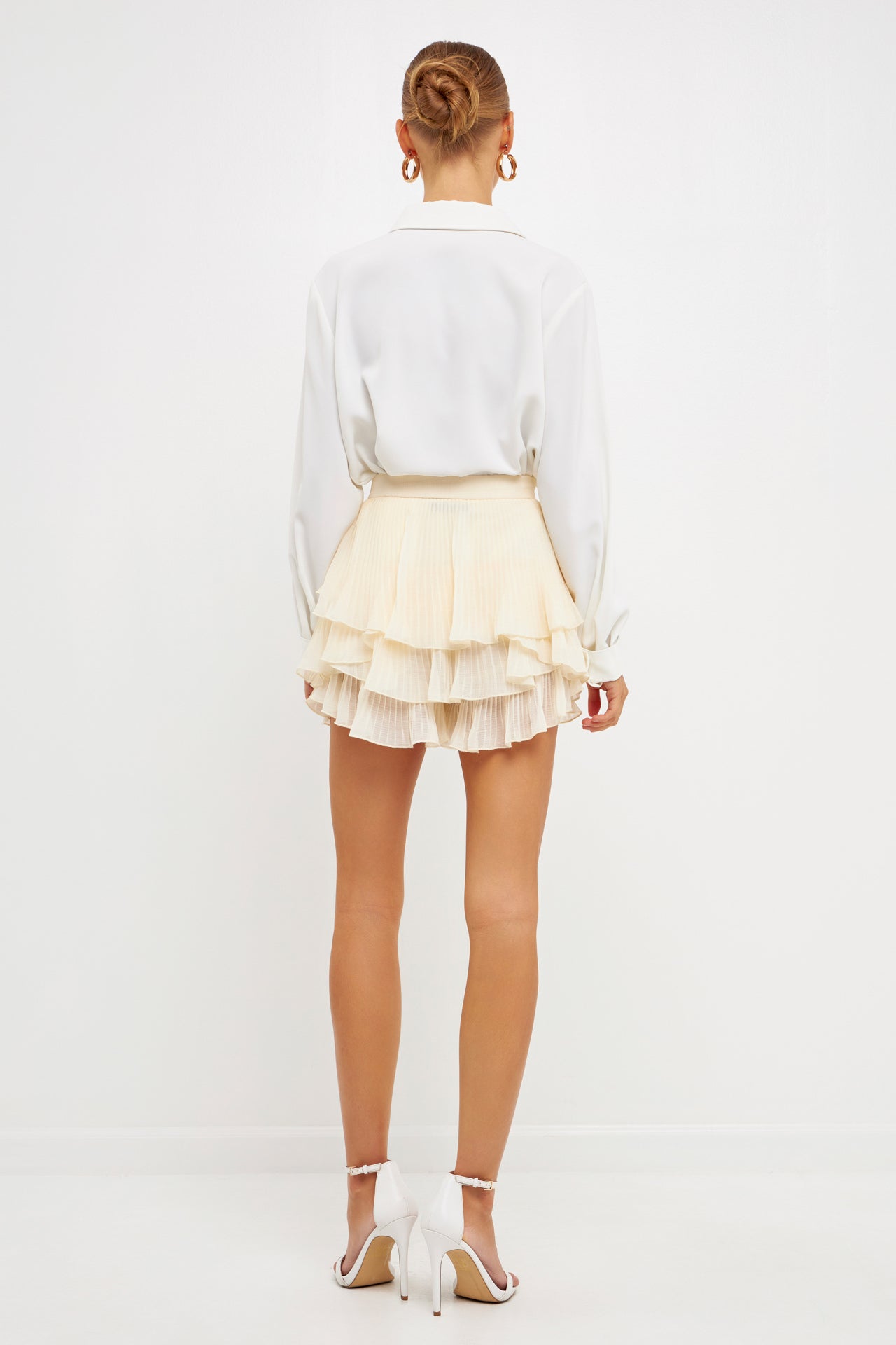 ENDLESS ROSE - Chiffon Pleated Skort - SKORTS available at Objectrare