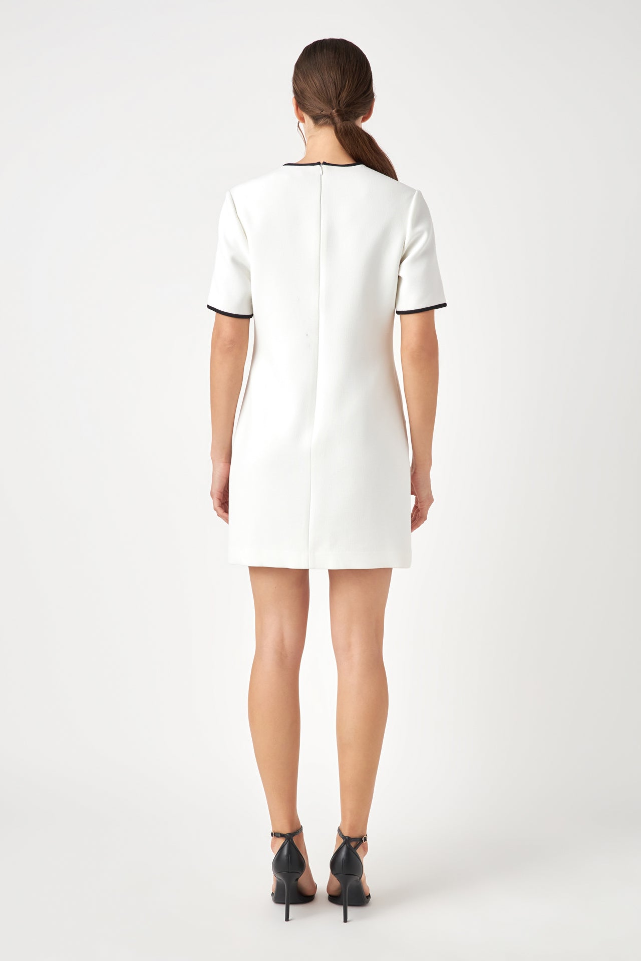 ENGLISH FACTORY - Contrast Accent Shift Pocket Mini Dress - DRESSES available at Objectrare