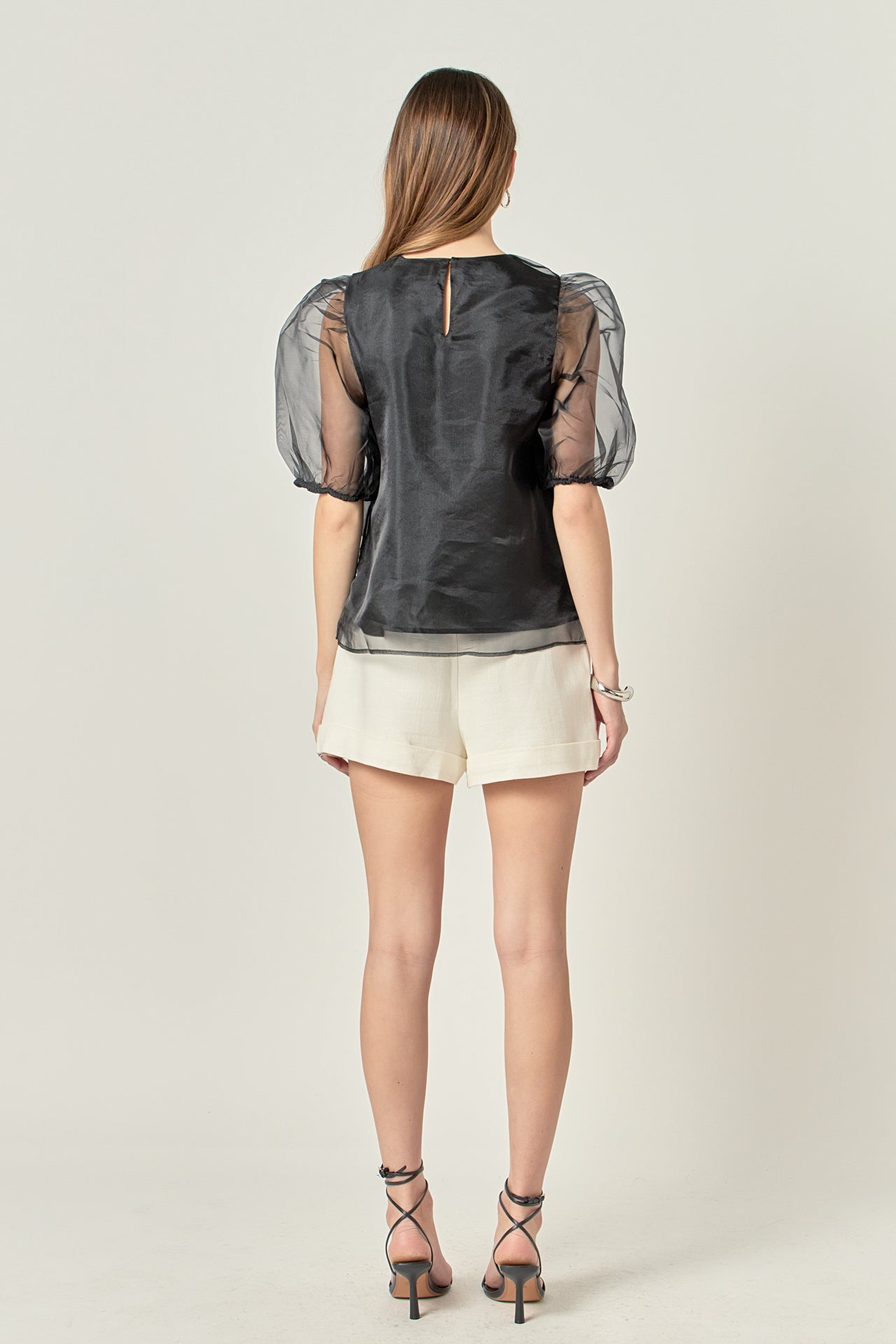 ENGLISH FACTORY - Organza Puff Sleeve Top - TOPS available at Objectrare