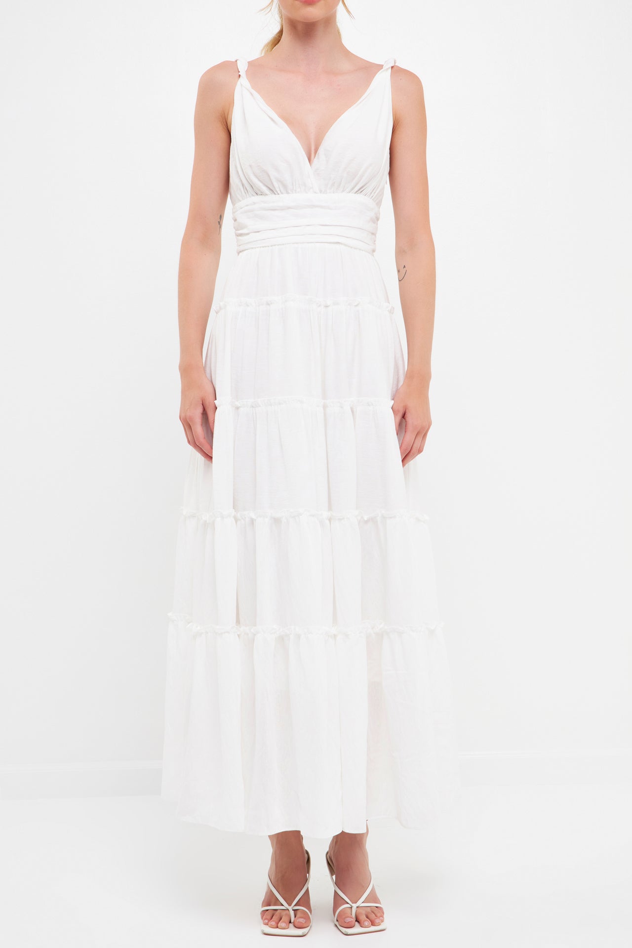 FREE THE ROSES - Strap Twist Ruffled Crinkled Maxi - DRESSES available at Objectrare