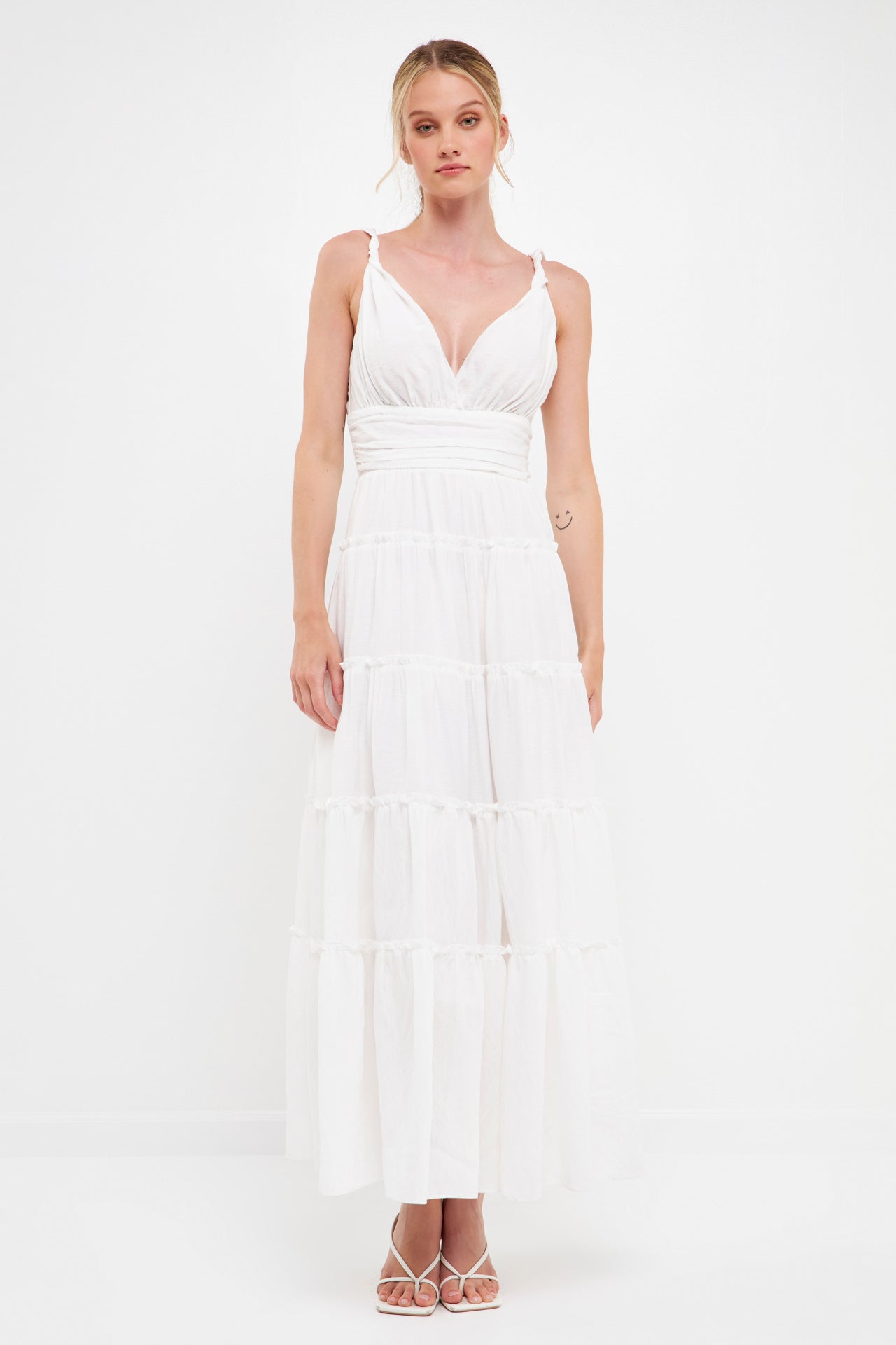 FREE THE ROSES - Strap Twist Ruffled Crinkled Maxi - DRESSES available at Objectrare
