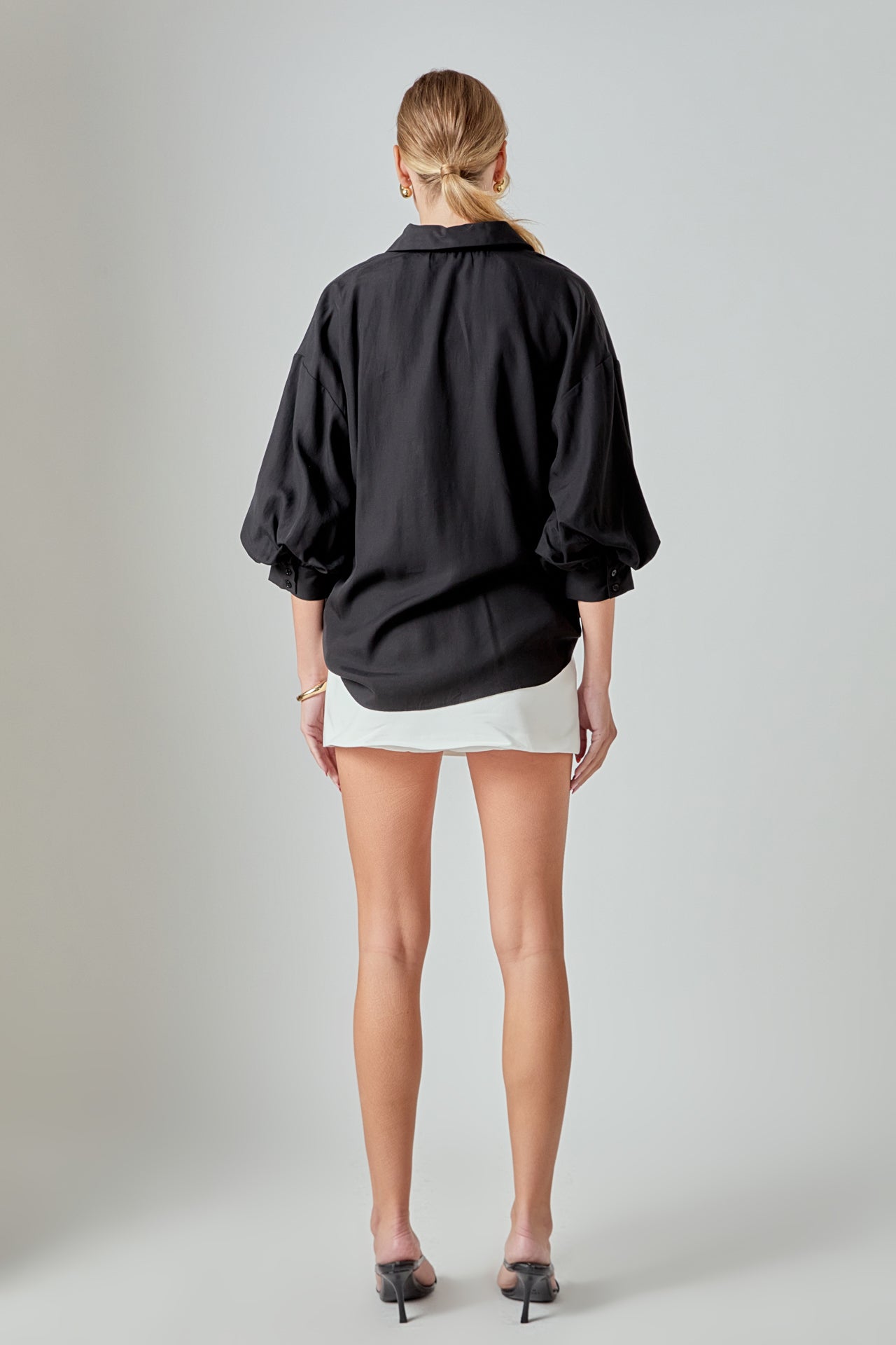 ENDLESS ROSE - Button-Up Collared Shirt - TOPS available at Objectrare