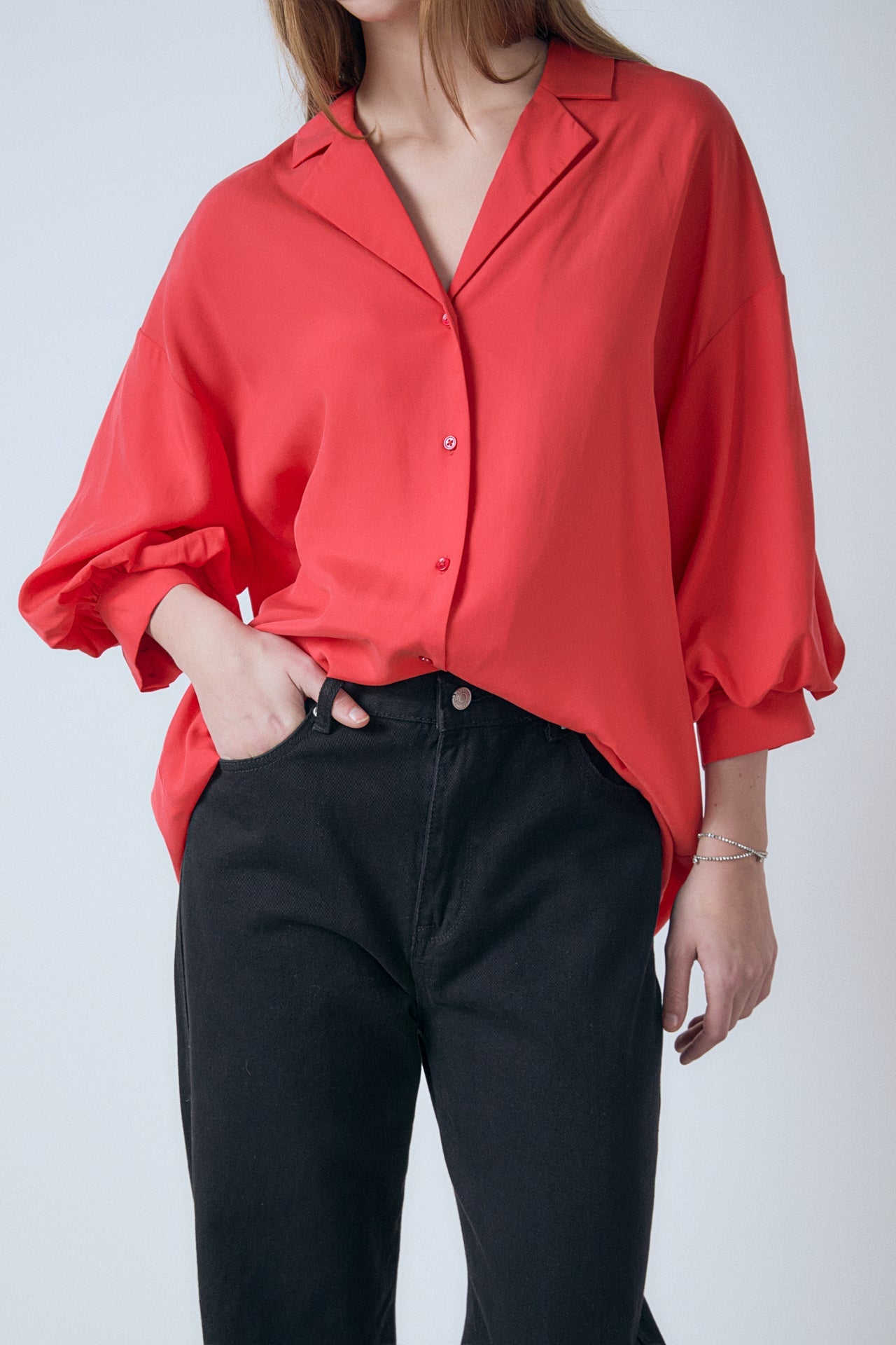 ENDLESS ROSE - Button-Up Collared Shirt - TOPS available at Objectrare