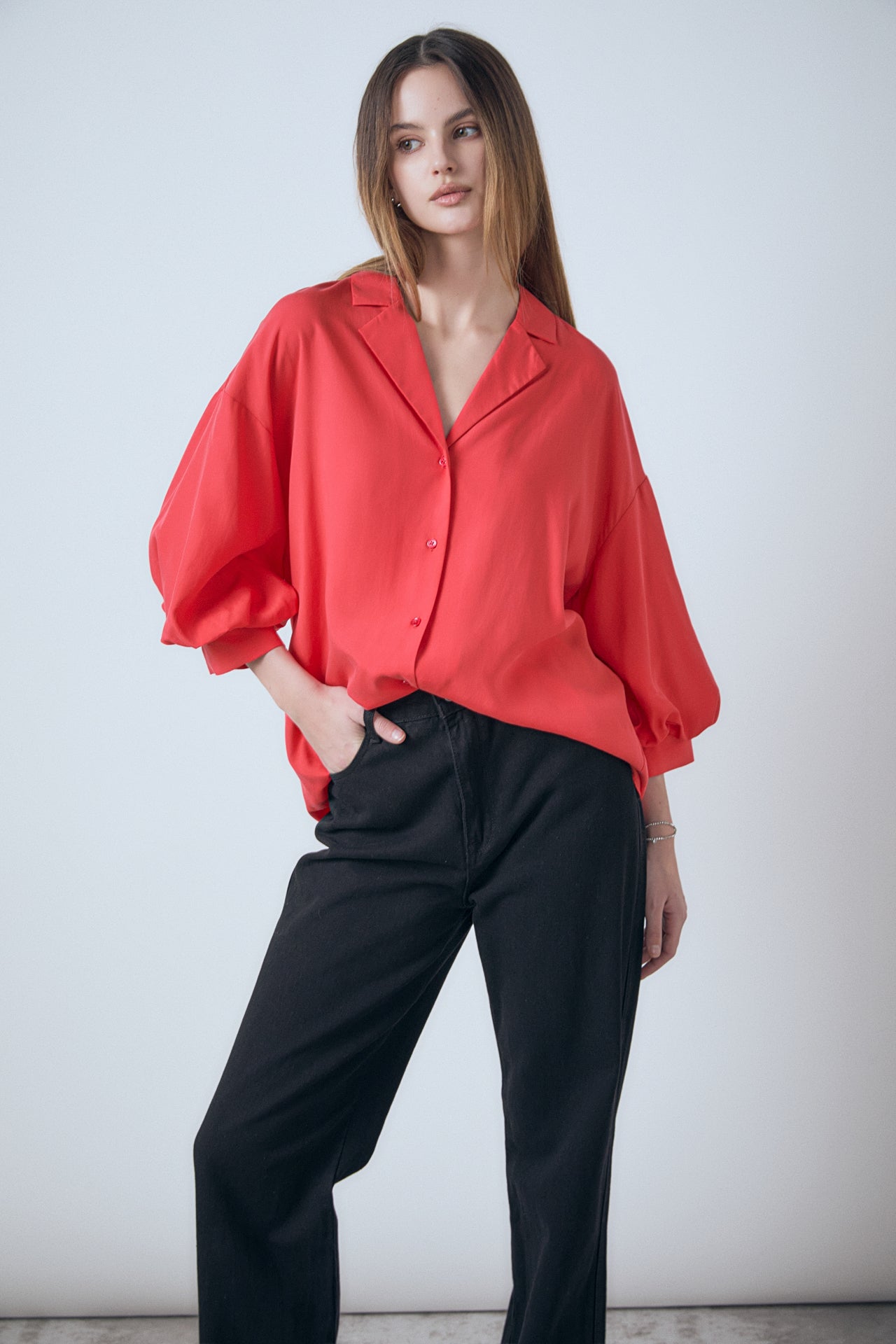 ENDLESS ROSE - Button-Up Collared Shirt - TOPS available at Objectrare
