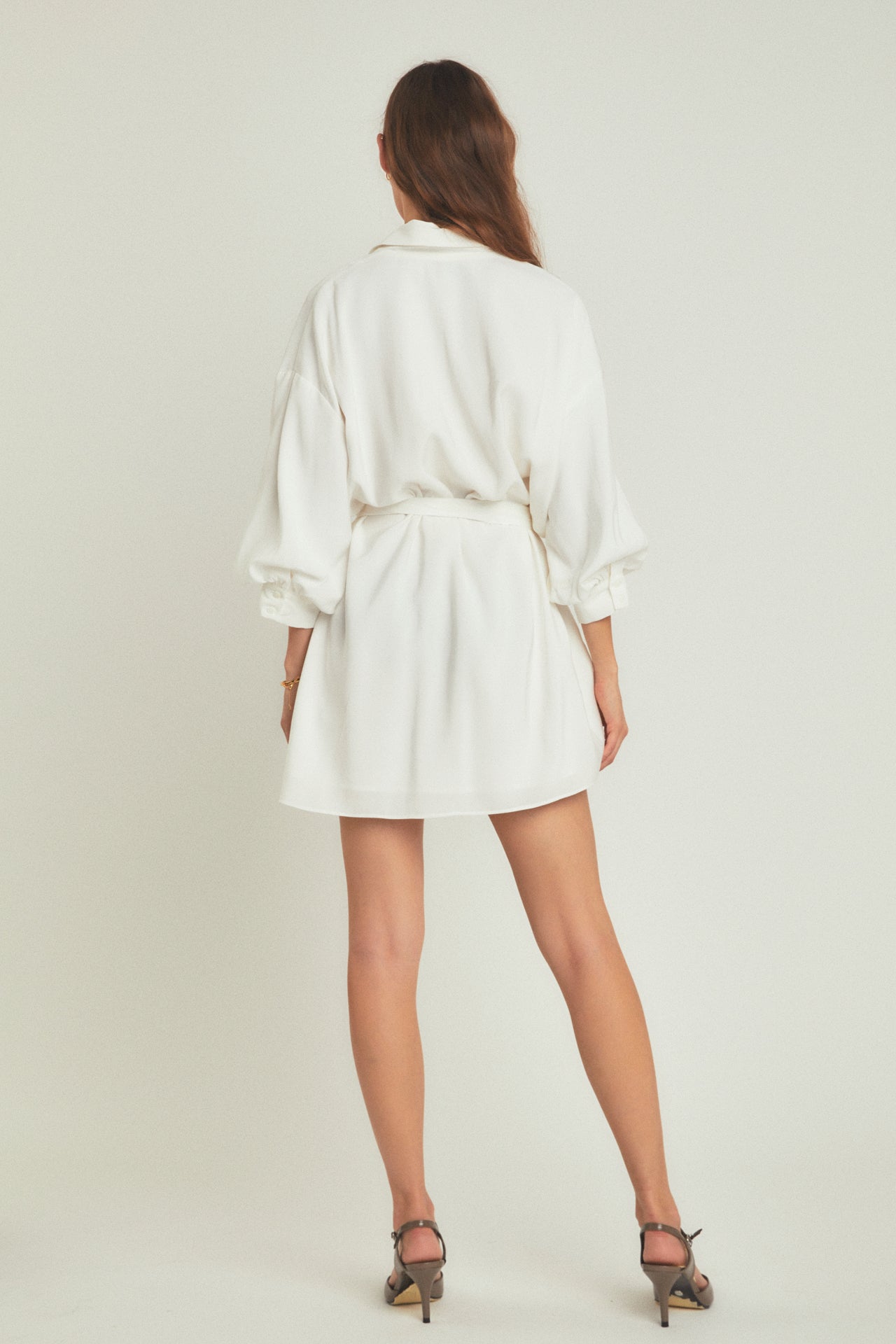 ENDLESS ROSE - Belted Mini Shirt Dress - DRESSES available at Objectrare
