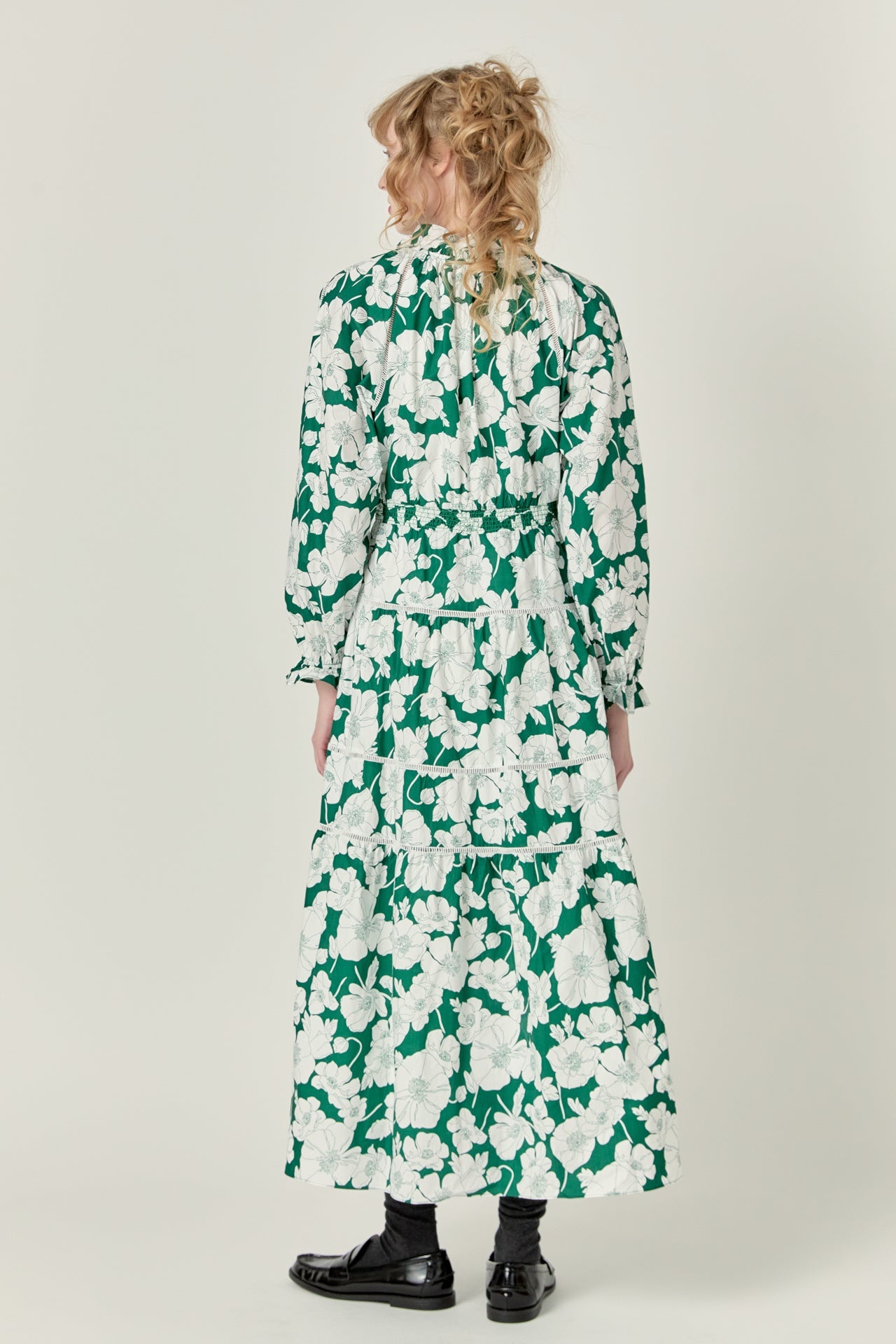 ENGLISH FACTORY - Lace Trimmed Floral Maxi Dress - DRESSES available at Objectrare