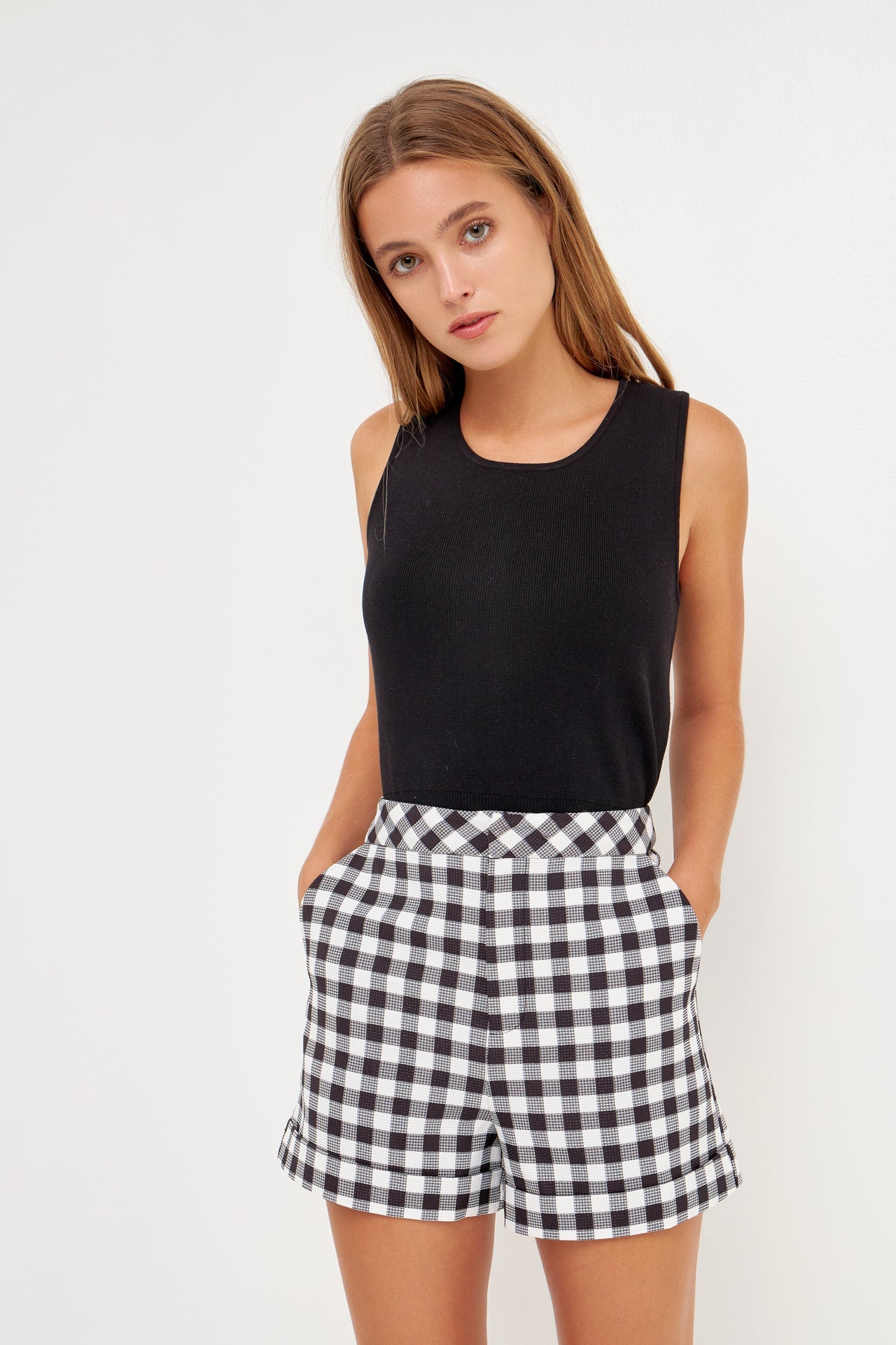 ENGLISH FACTORY - Gingham Shorts - SHORTS available at Objectrare