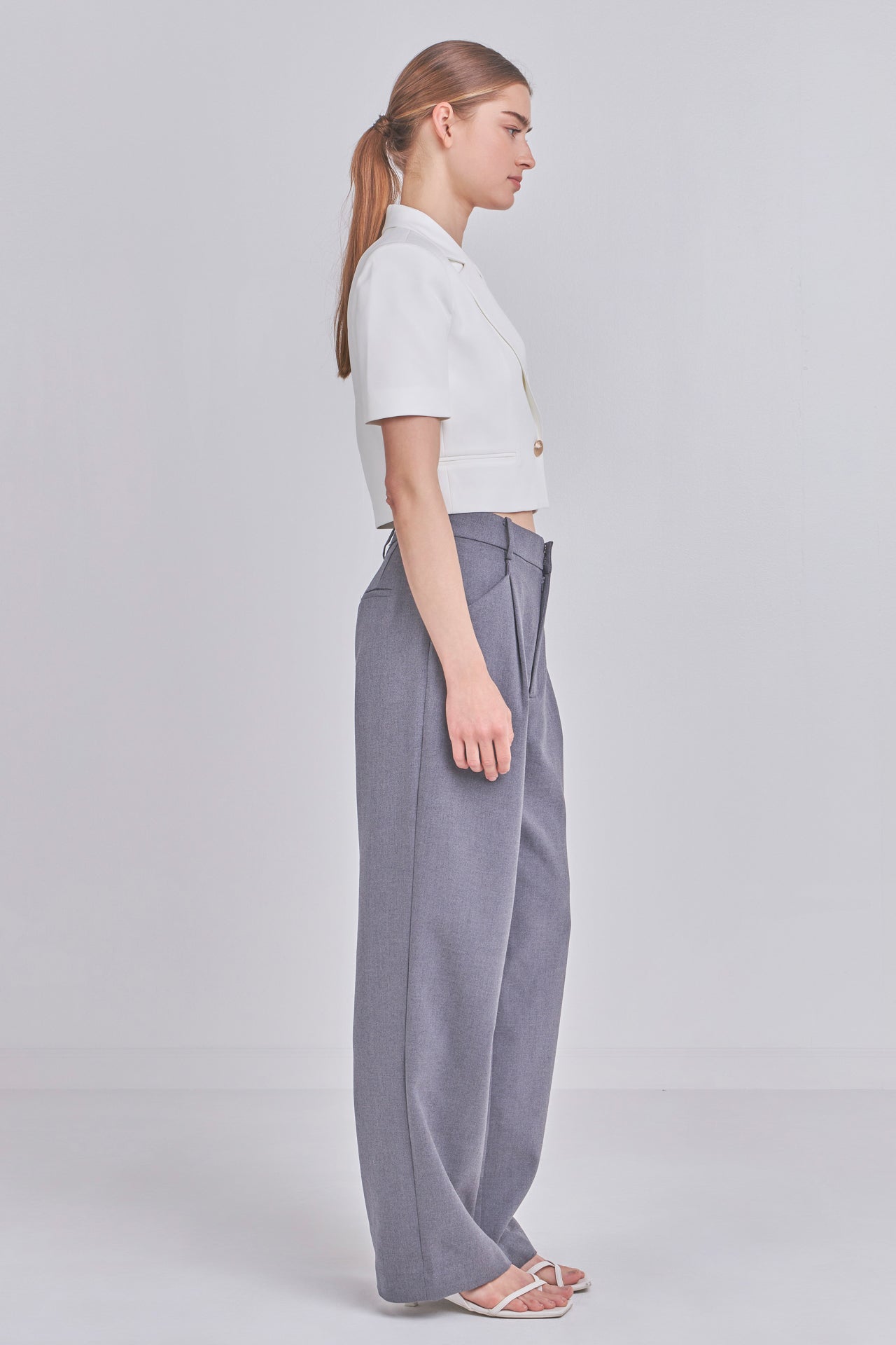 ENDLESS ROSE - Cropped Short Sleeve Blazer - BLAZERS available at Objectrare