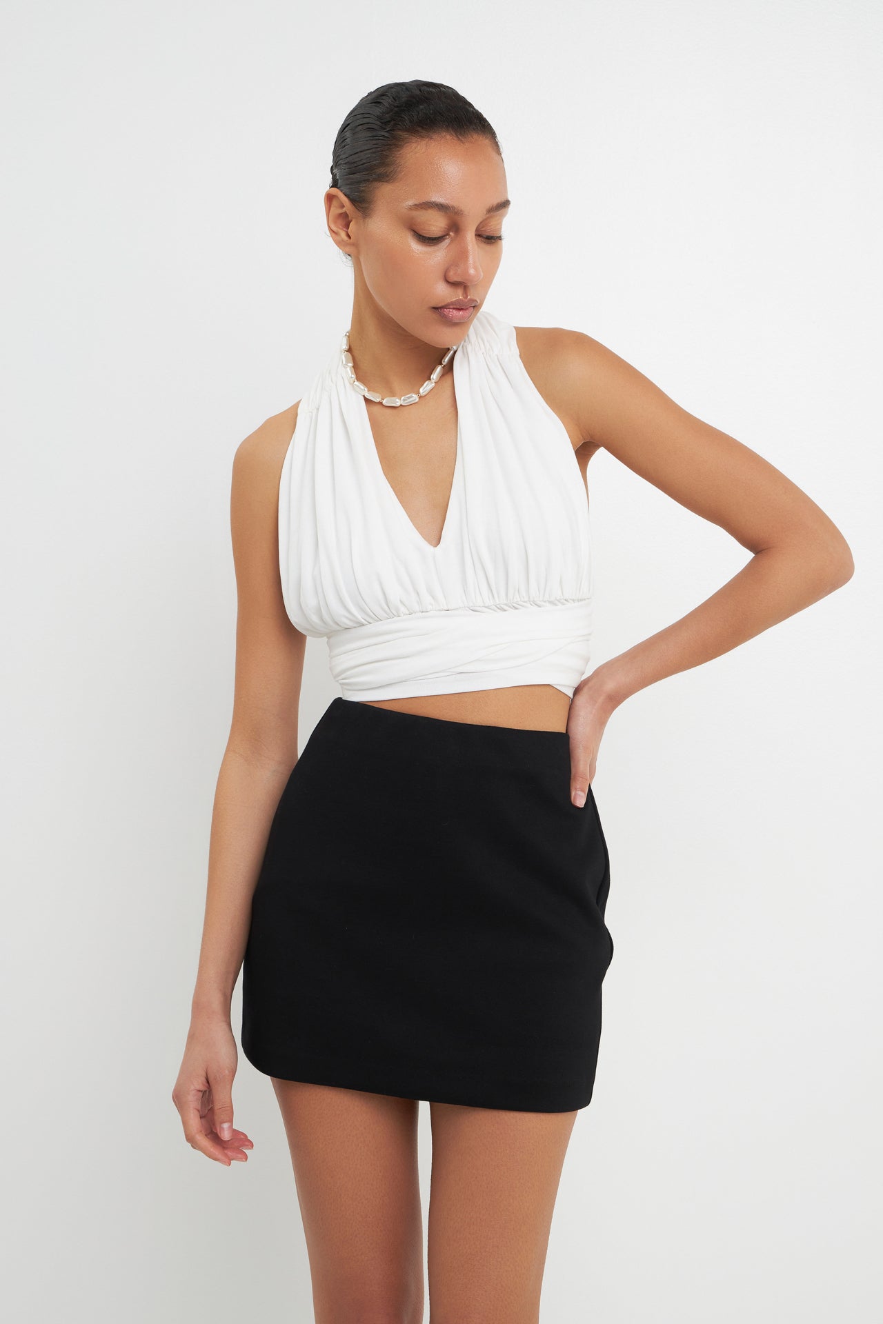 GREY LAB - Stretch Mini Skort - SKORTS available at Objectrare