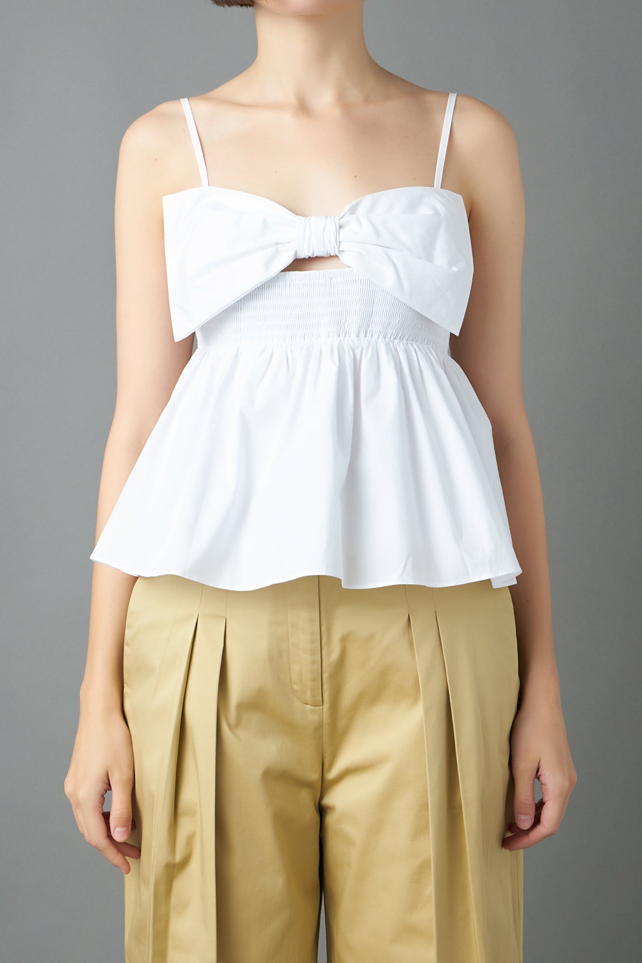 ENGLISH FACTORY - Bow Peplum Top - TOPS available at Objectrare