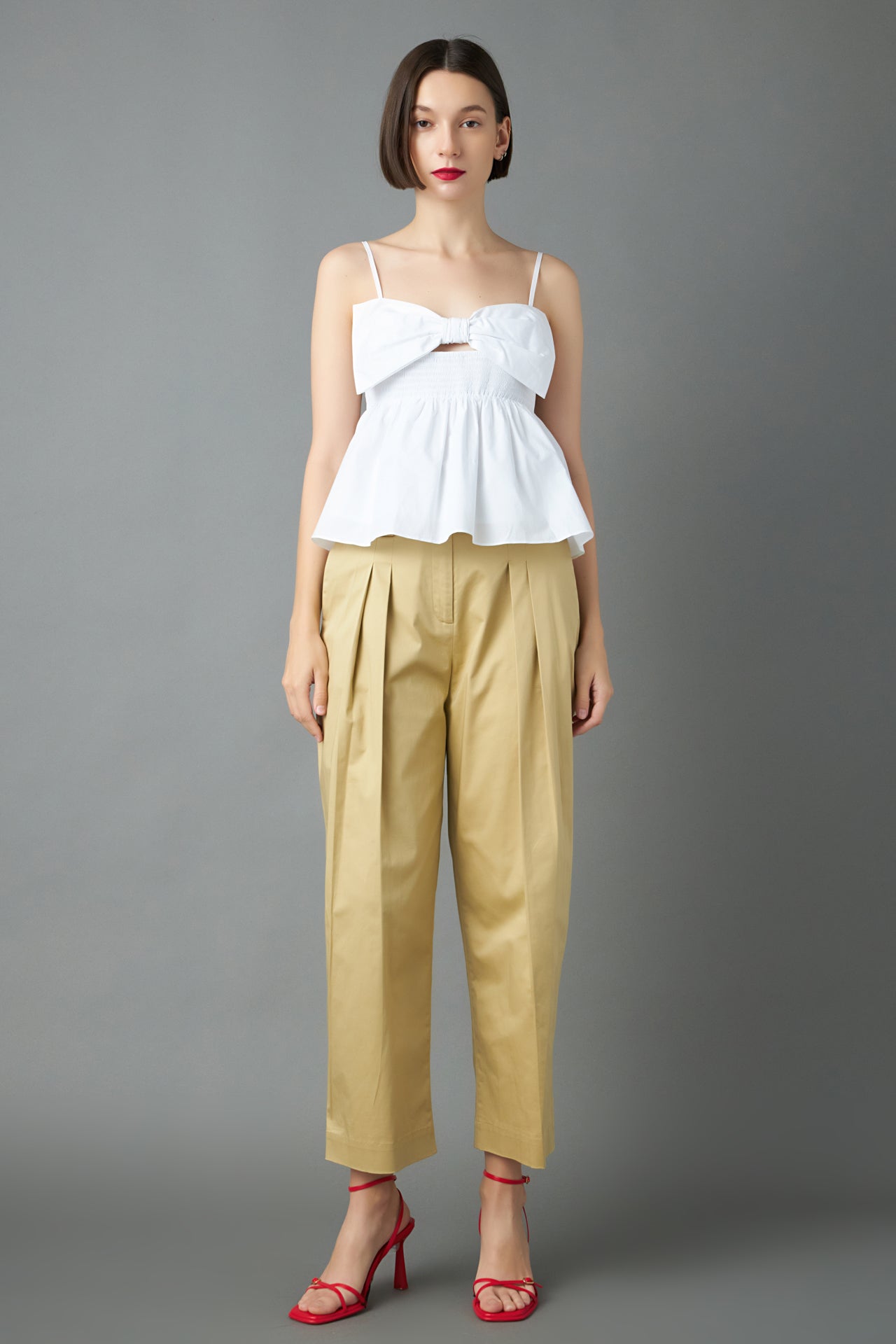 ENGLISH FACTORY - Bow Peplum Top - TOPS available at Objectrare