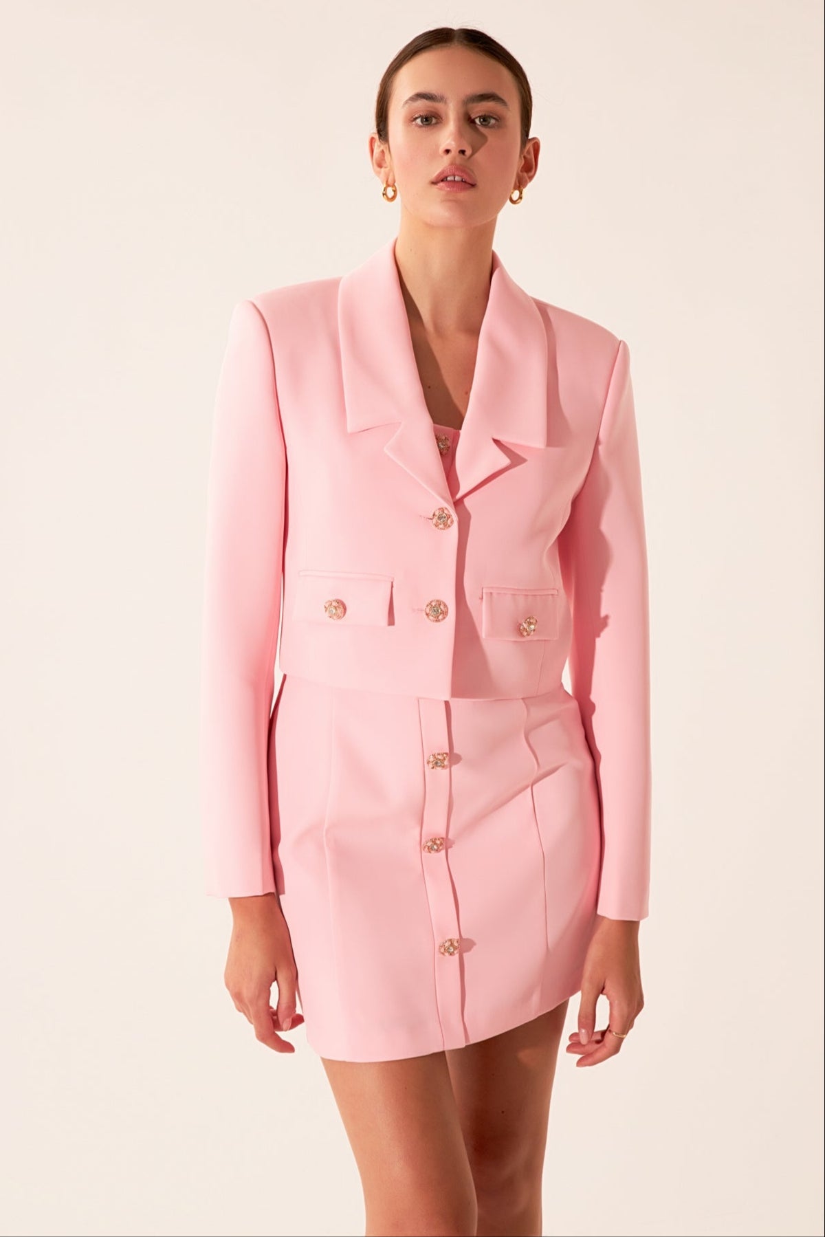 ENDLESS ROSE - Cropped Blazer - BLAZERS available at Objectrare