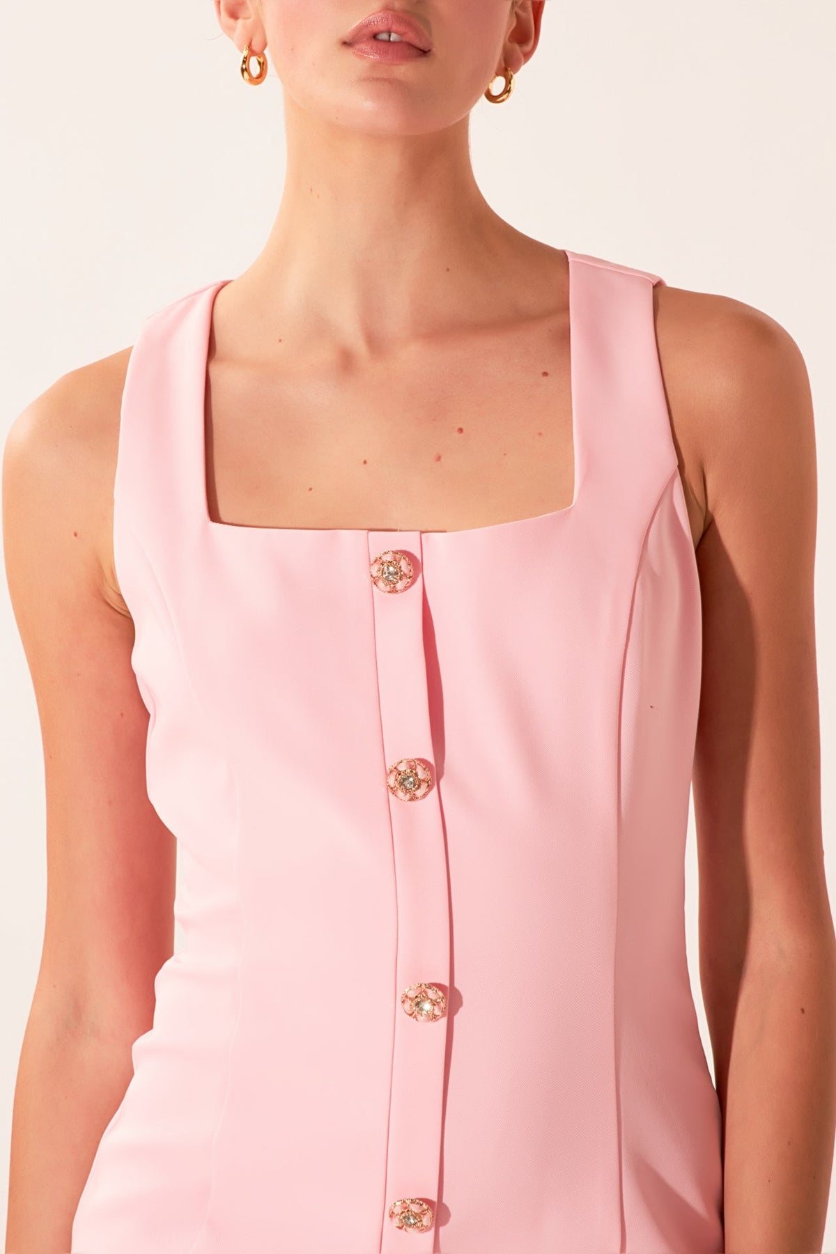 ENDLESS ROSE - Sleeveless Suit Mini Dress - DRESSES available at Objectrare