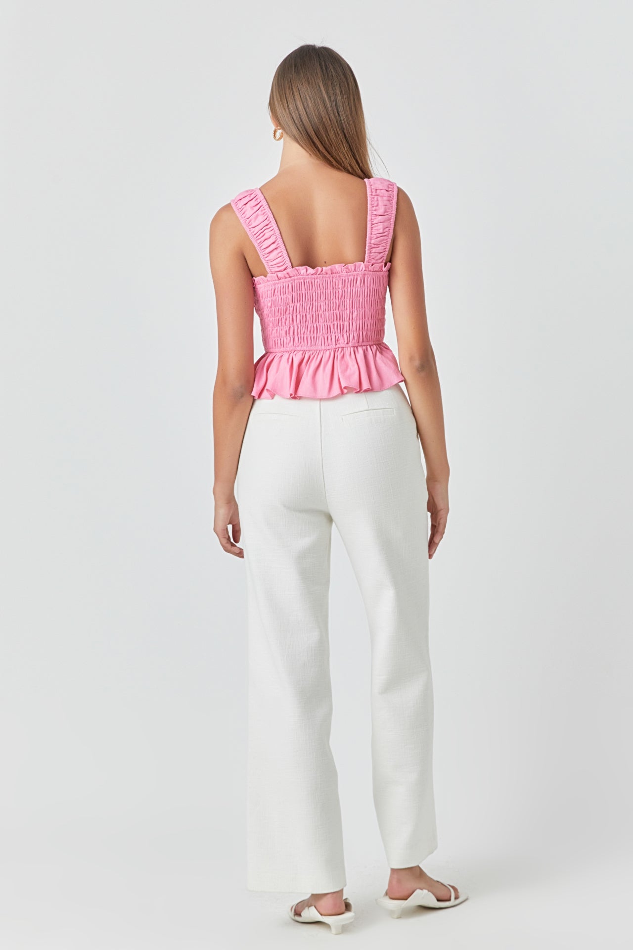 ENDLESS ROSE - Bow Smocked Top - TOPS available at Objectrare