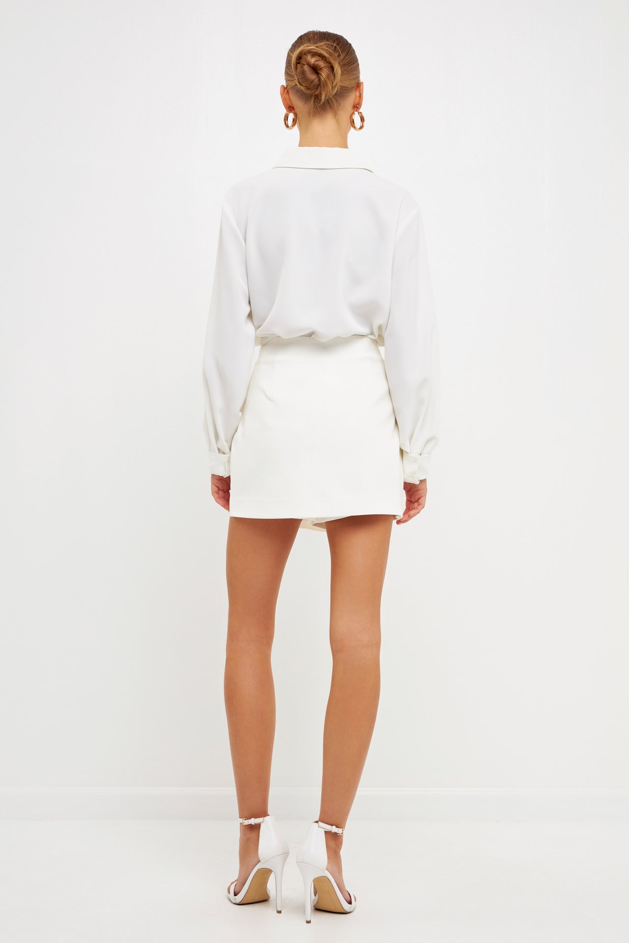 ENDLESS ROSE - Front Wrap Mini Skort - SKORTS available at Objectrare