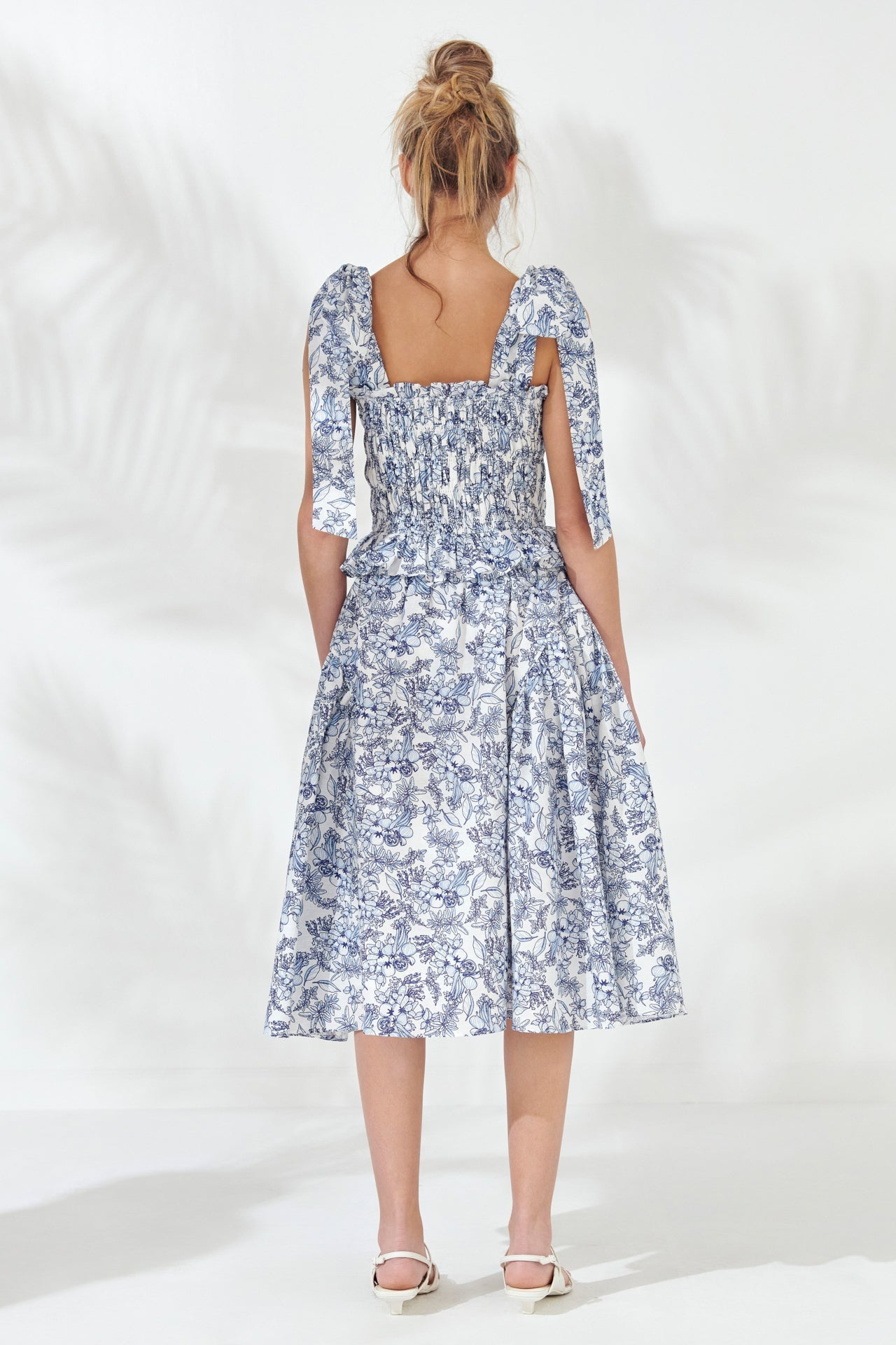 ENDLESS ROSE - Print Linen Midi Skirt - SKIRTS available at Objectrare