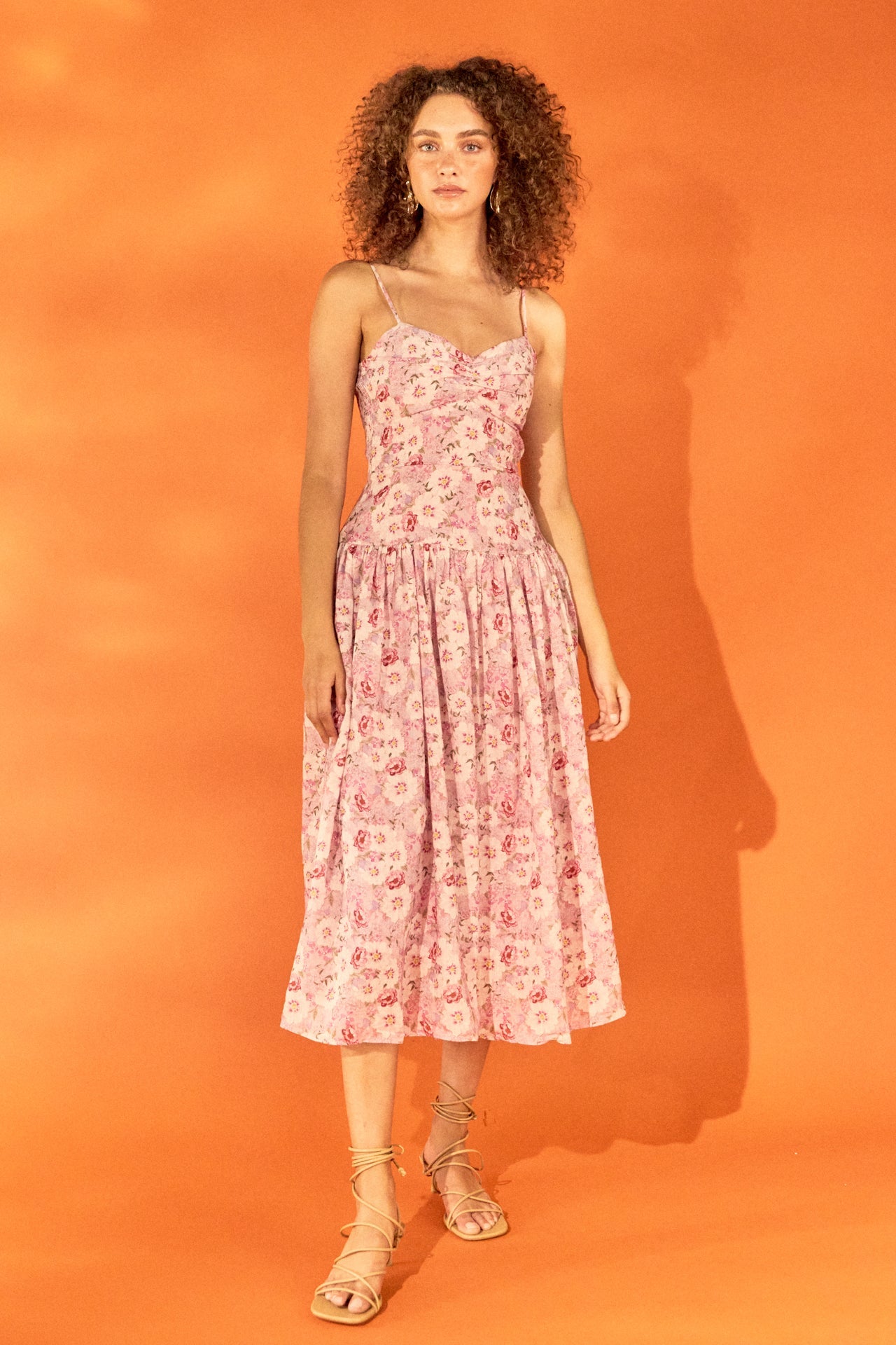 chinese dress ladies Floral Drop Waist Maxi Dress