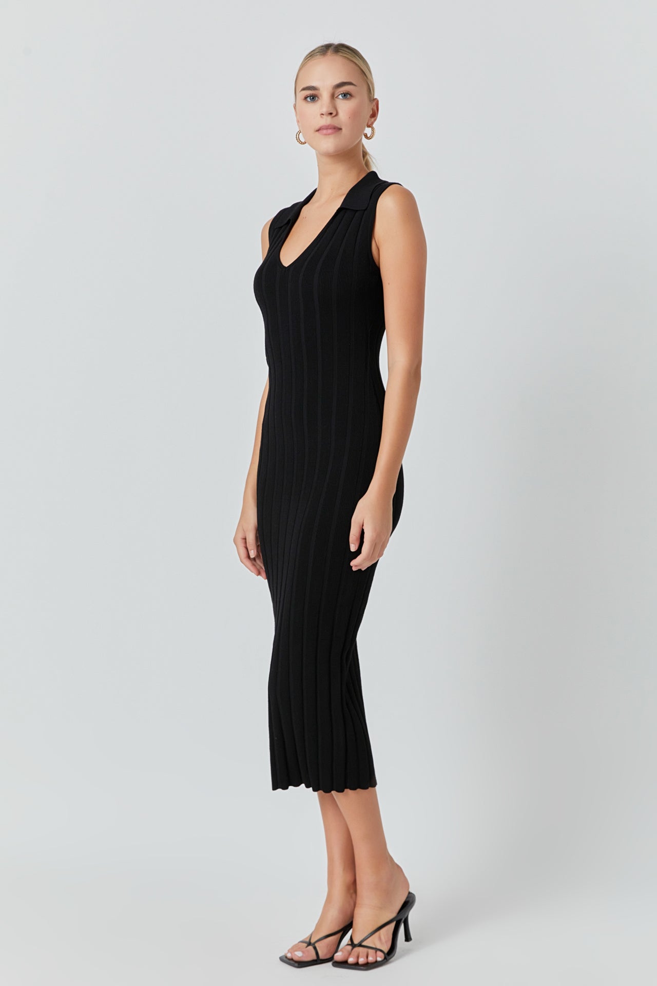 ENDLESS ROSE - Sleeveless Rib Knit Maxi Dress - DRESSES available at Objectrare