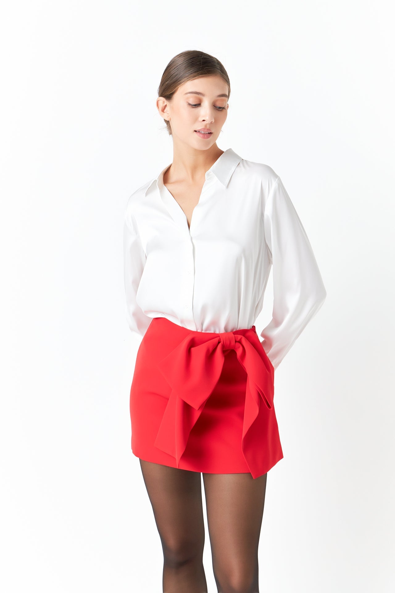 ENDLESS ROSE - Silky Button up Top - SHIRTS & BLOUSES available at Objectrare
