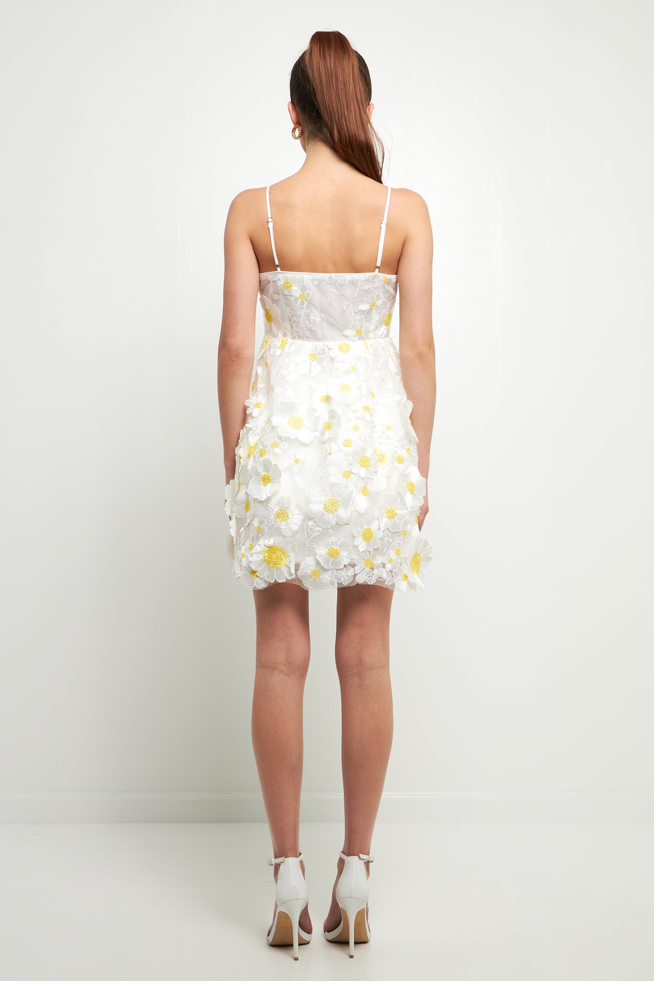 ENDLESS ROSE - Floral Embroidered Mini Dress - DRESSES available at Objectrare