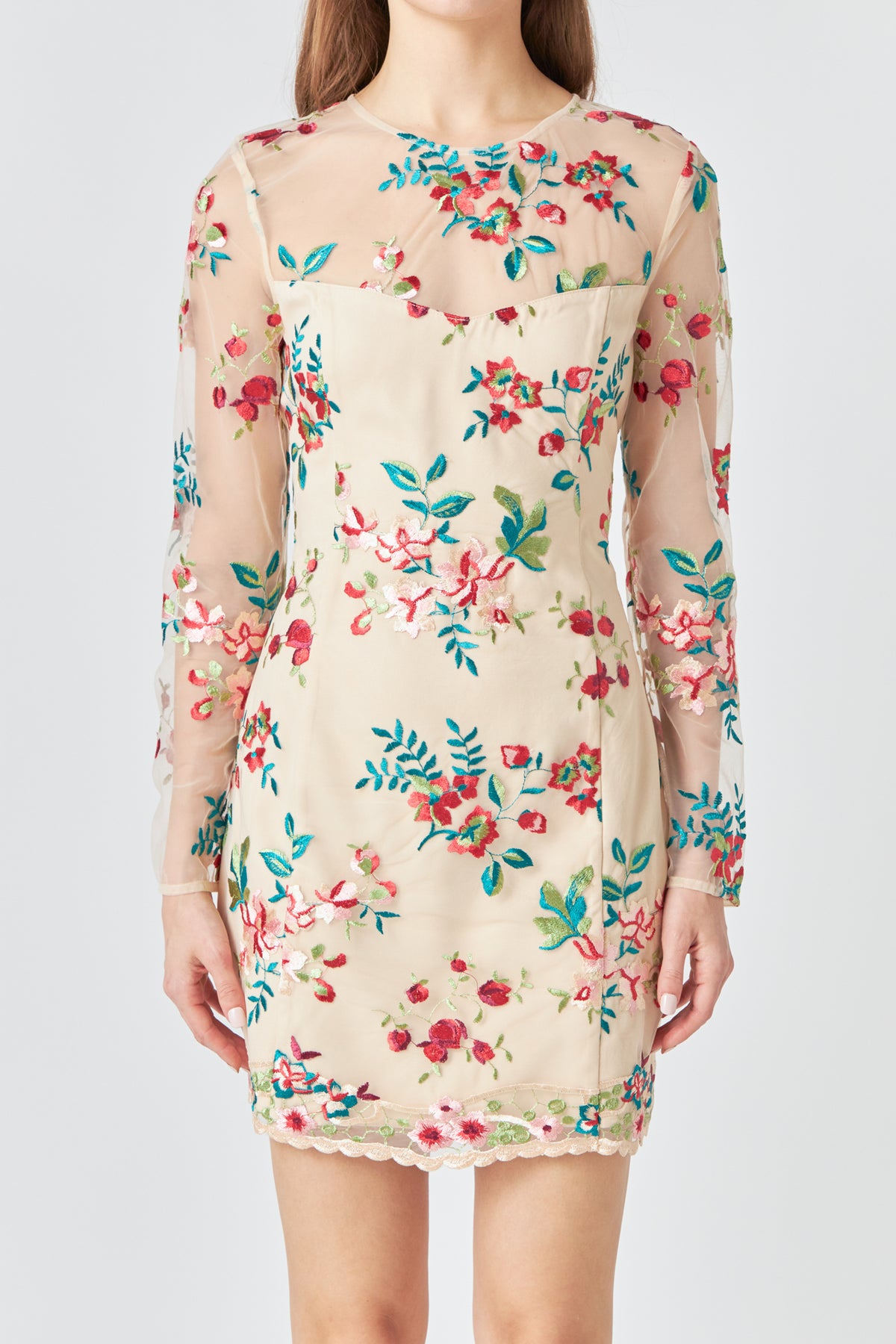 ENDLESS ROSE - Floral Embroidered Dress - DRESSES available at Objectrare