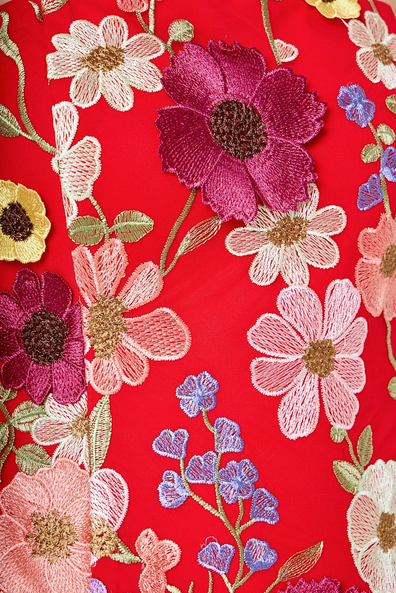 ENDLESS ROSE - Floral Embroidered Mini Dress - DRESSES available at Objectrare