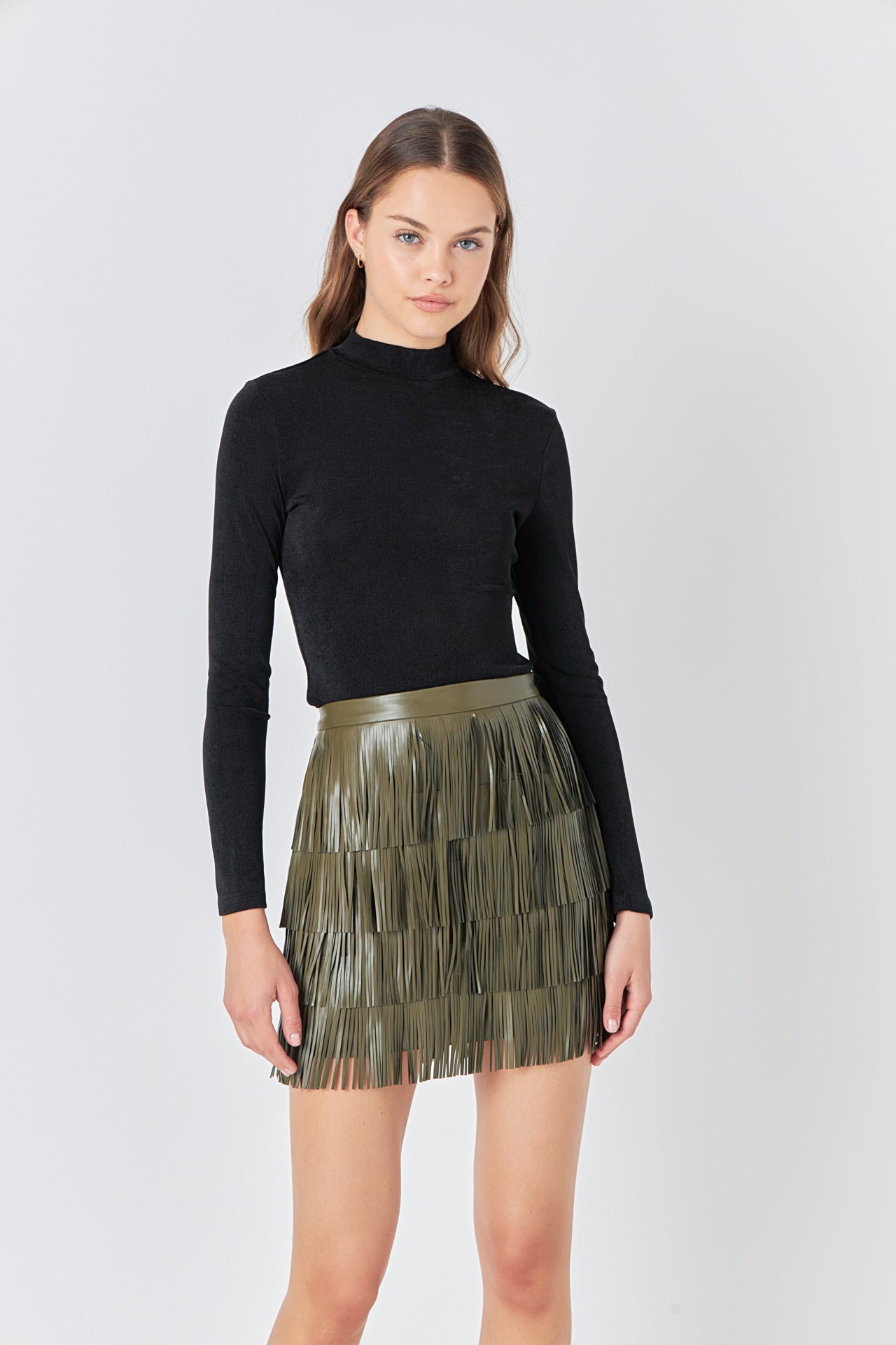ENDLESS ROSE - Sheen Stretch Long Sleeve Top - TOPS available at Objectrare