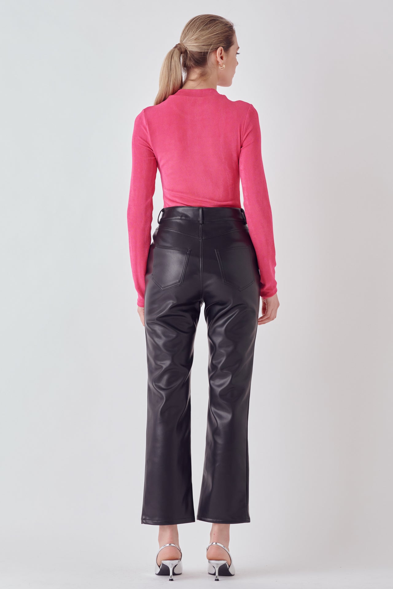 ENDLESS ROSE - Sheen Stretch Long Sleeve Top - TOPS available at Objectrare