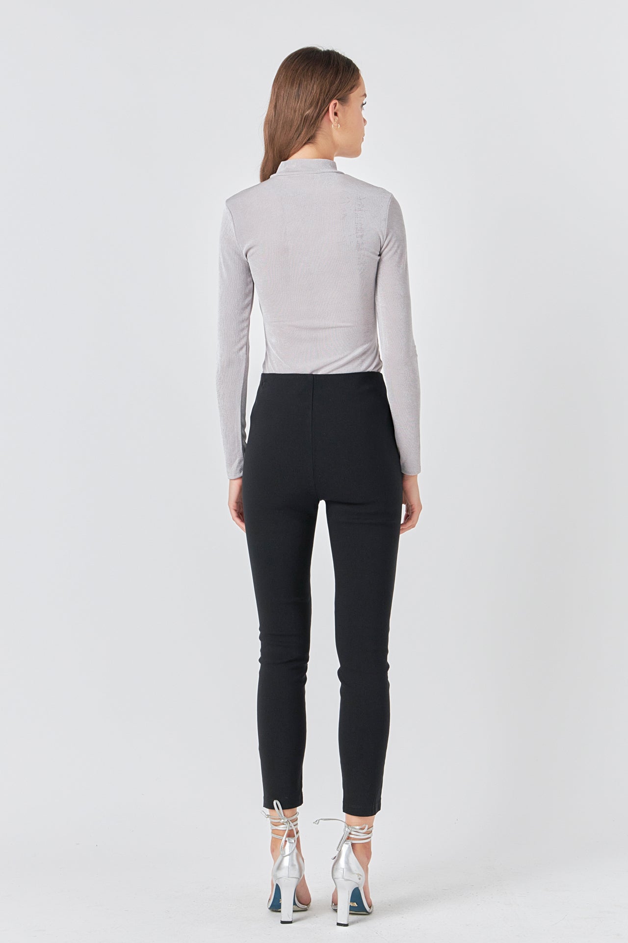 ENDLESS ROSE - Sheen Stretch Long Sleeve Top - TOPS available at Objectrare