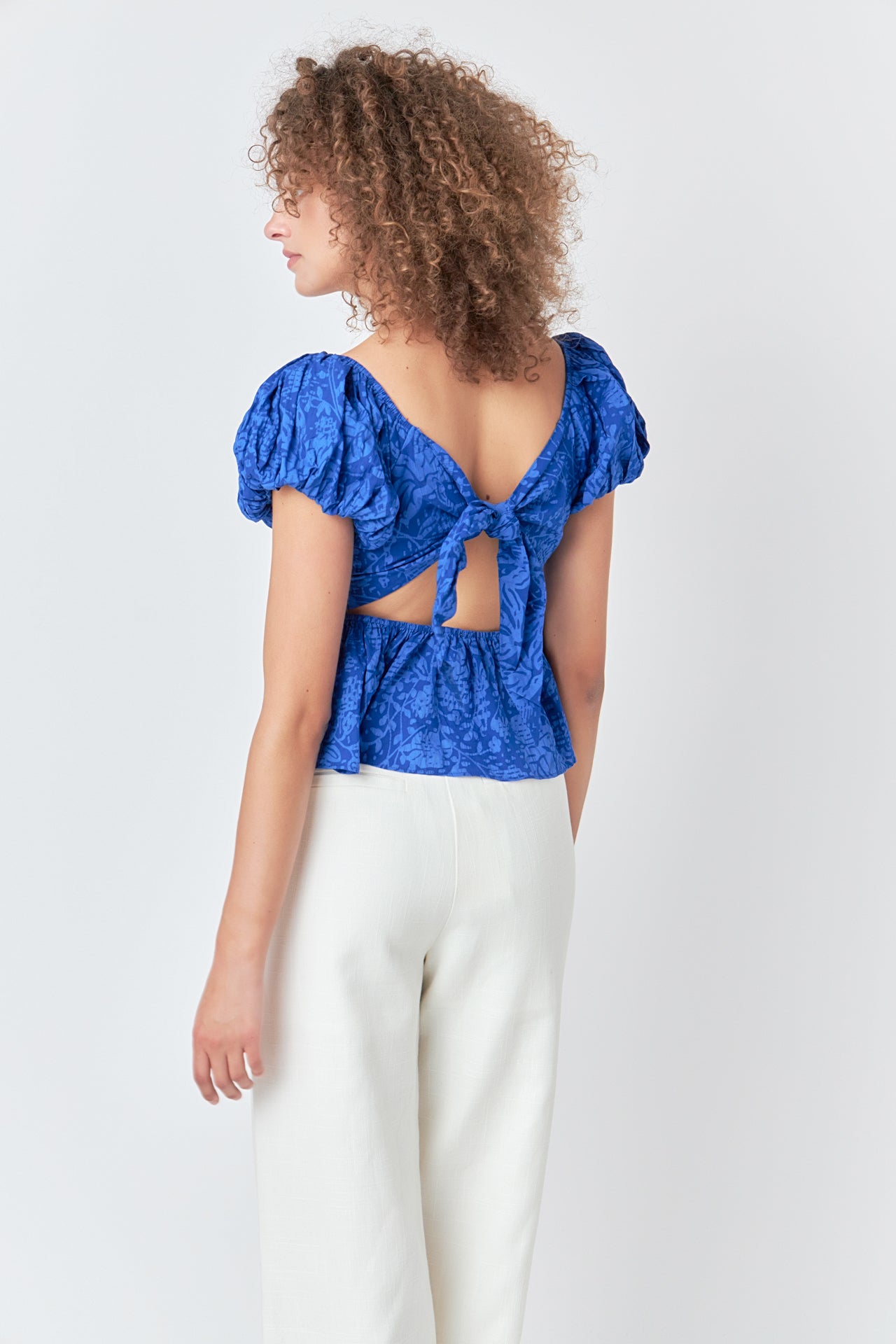 ENDLESS ROSE - Floral Bow Tied Top - TOPS available at Objectrare