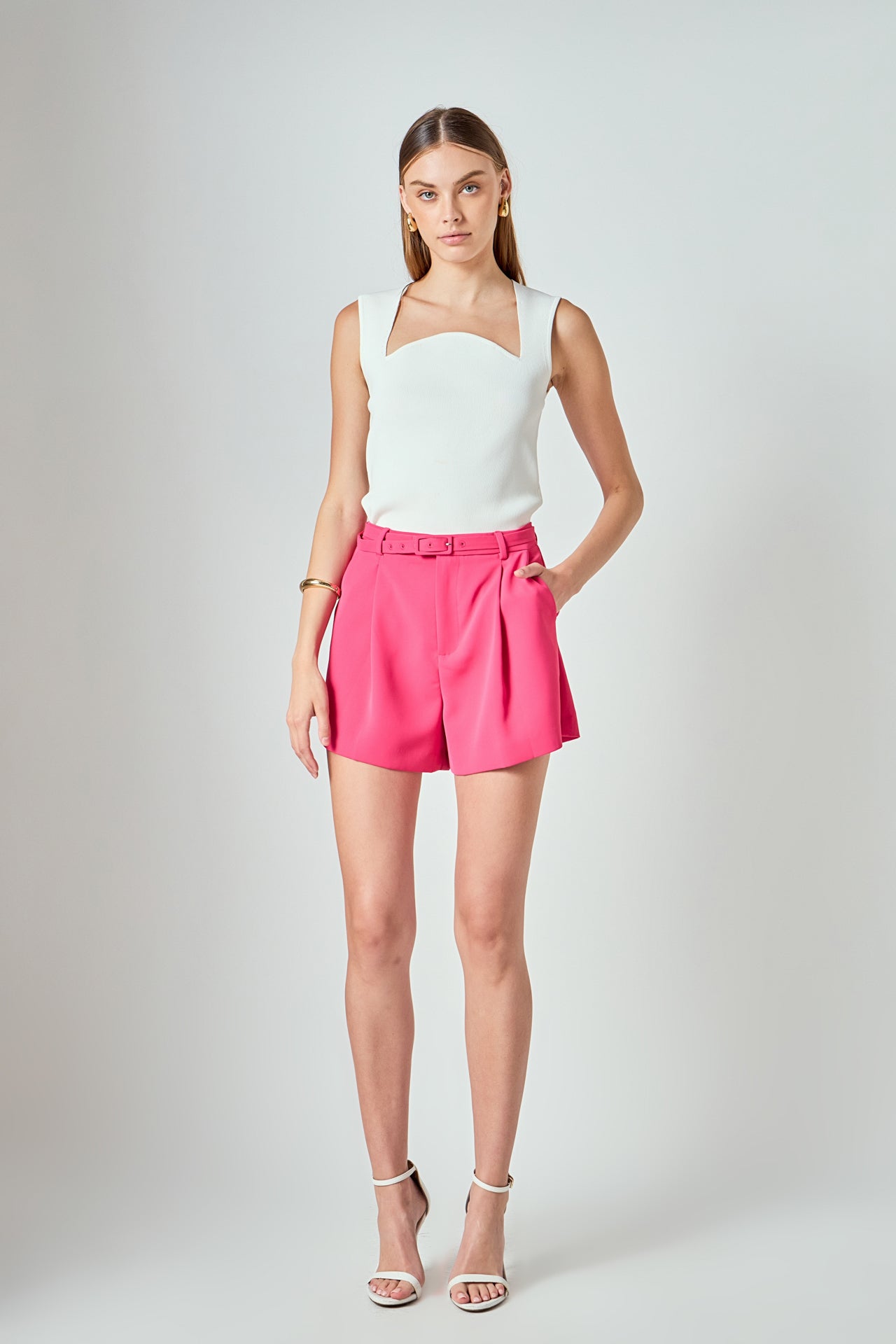 ENDLESS ROSE - Belted Shorts - SHORTS available at Objectrare